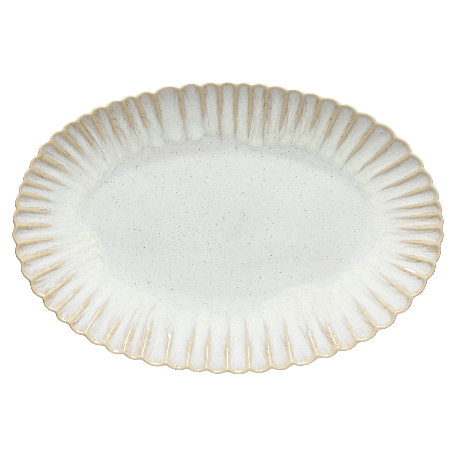 Mallorca Sand Beige Oval Platter 41cm Gift