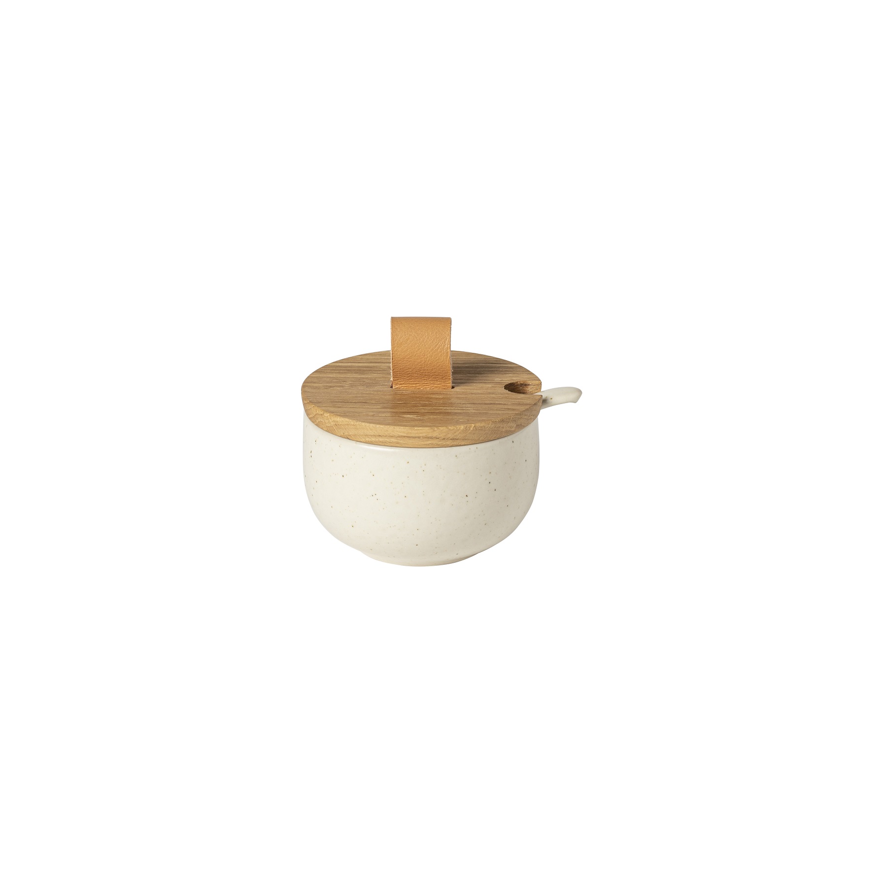 Pacifica Vanilla Sugar Bowl 9cm W/ Oak Lid & Spoon Gift