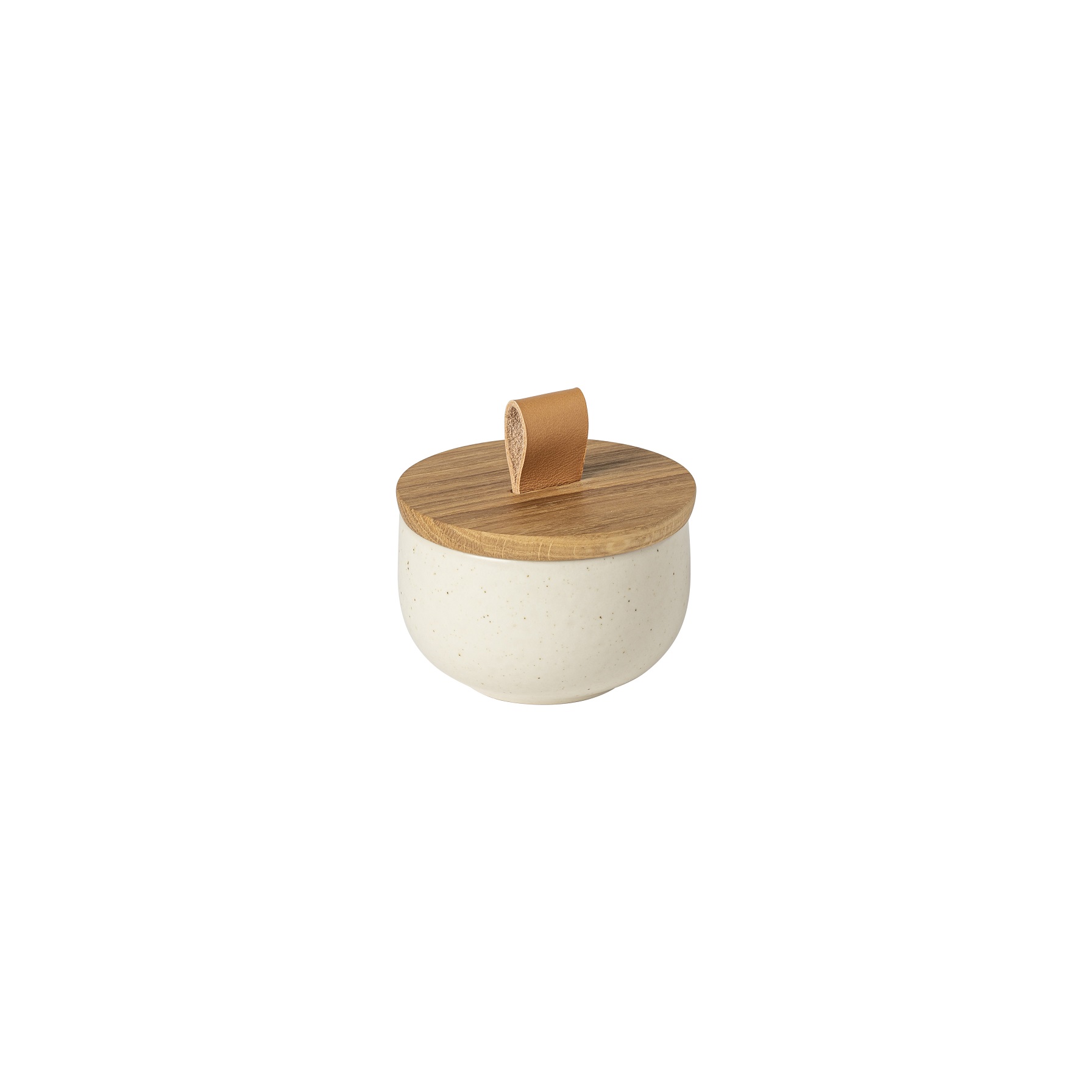 Pacifica Vanilla Salt Cellar 9cm With Oak Lid Gift