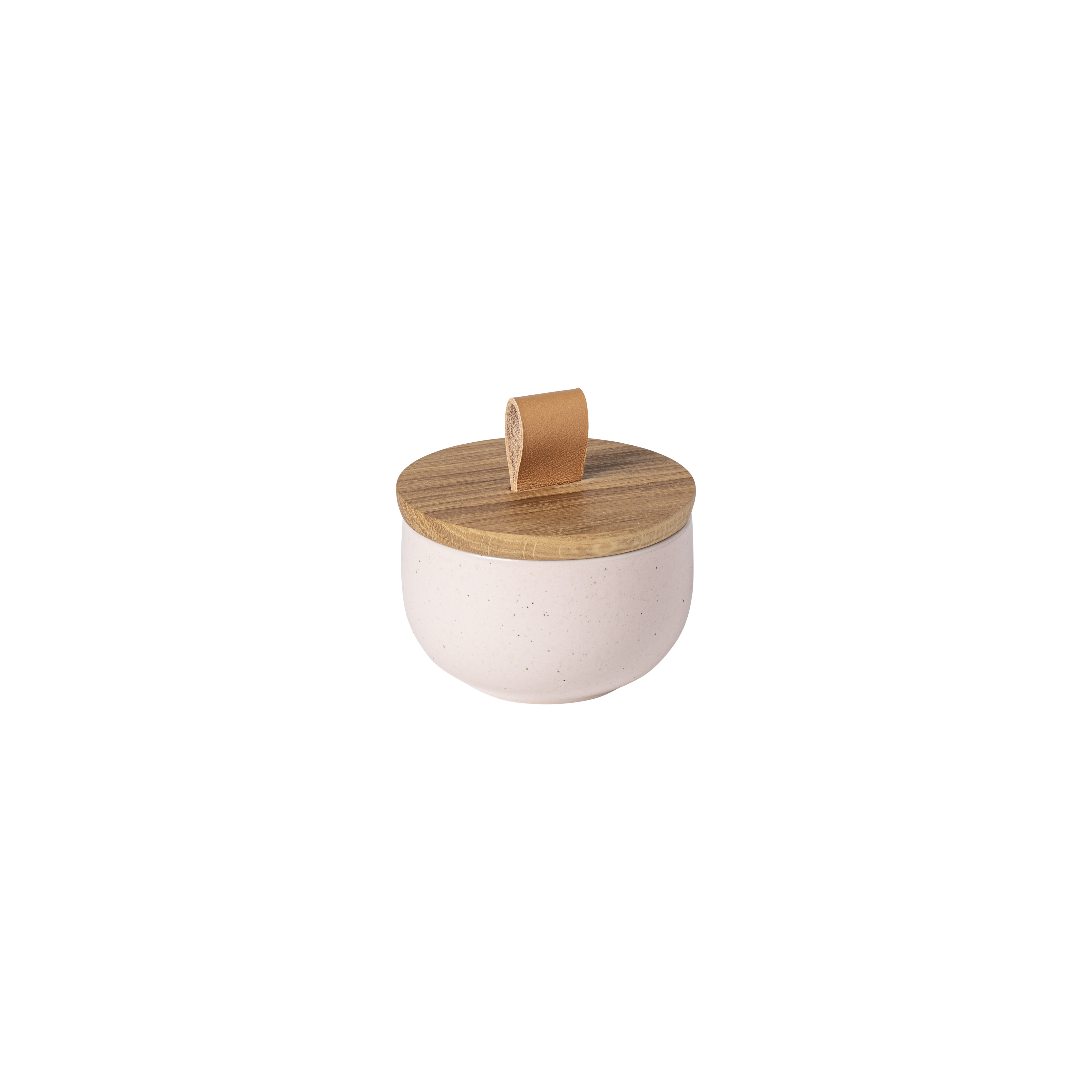 Pacifica Marshmallow Salt Cellar 9cm With Oak Lid Gift