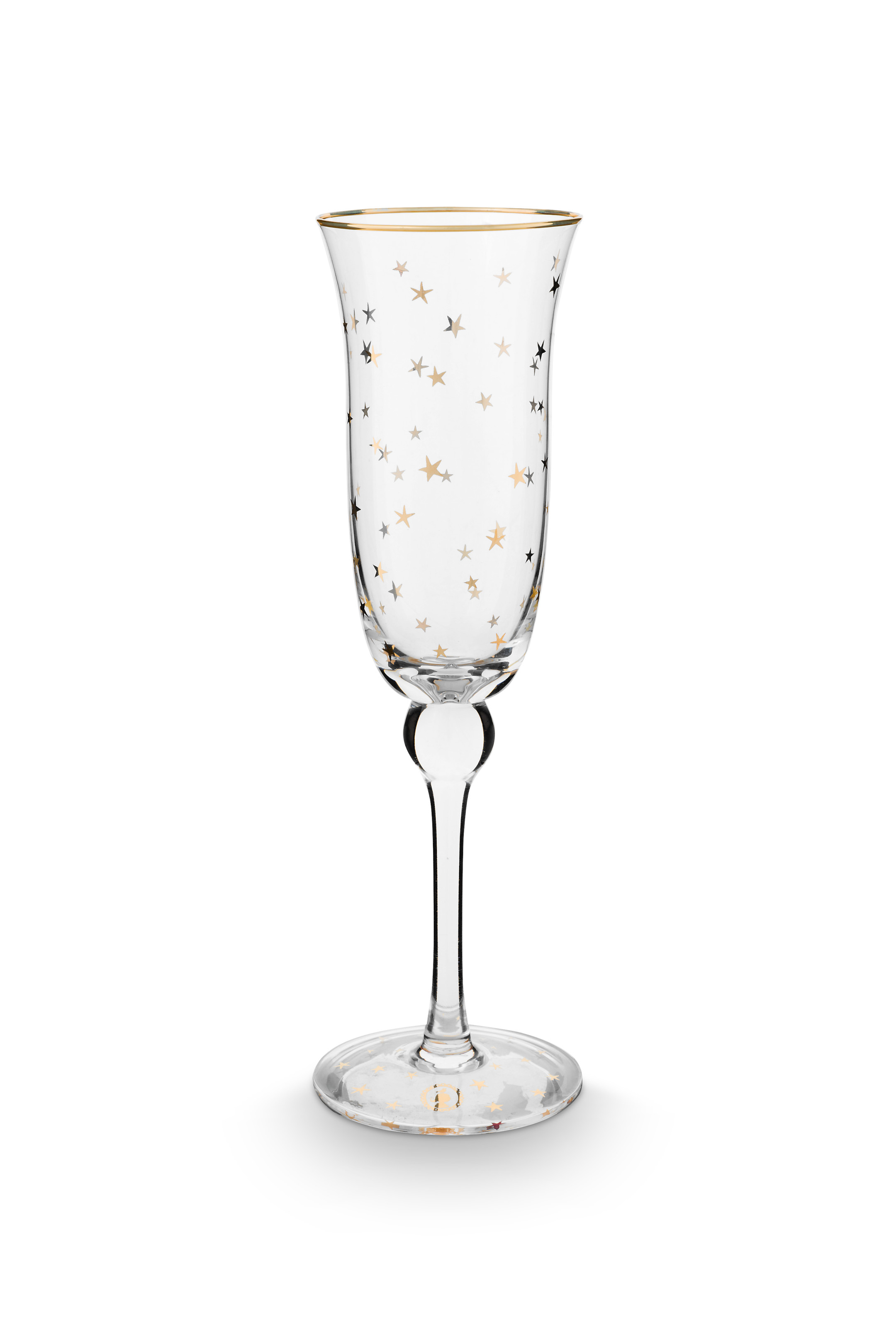 Champagne Glass Stars Gold 220ml Gift