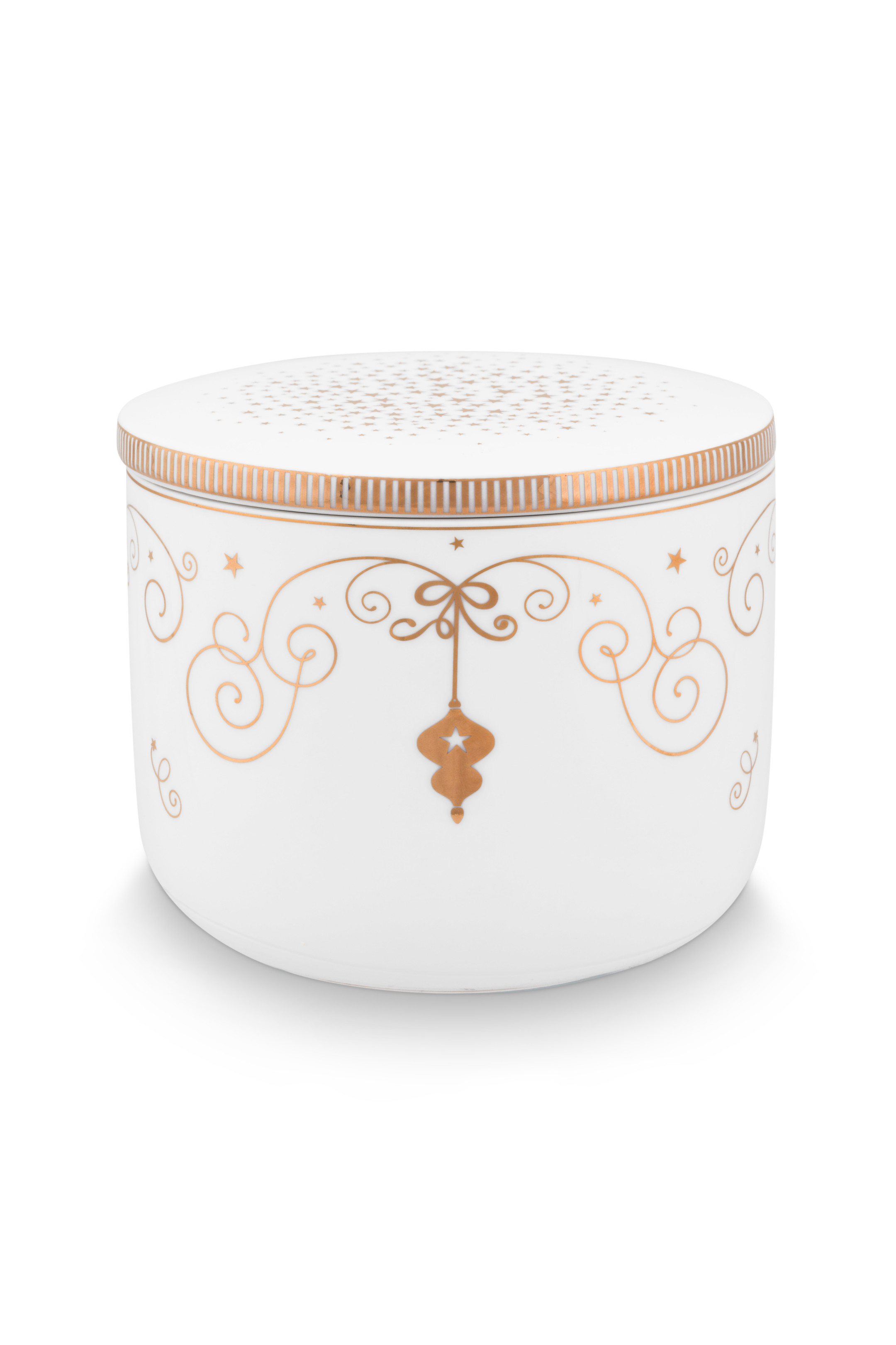 Candle Box Royal Winter White 11.7x9.6cm Gift