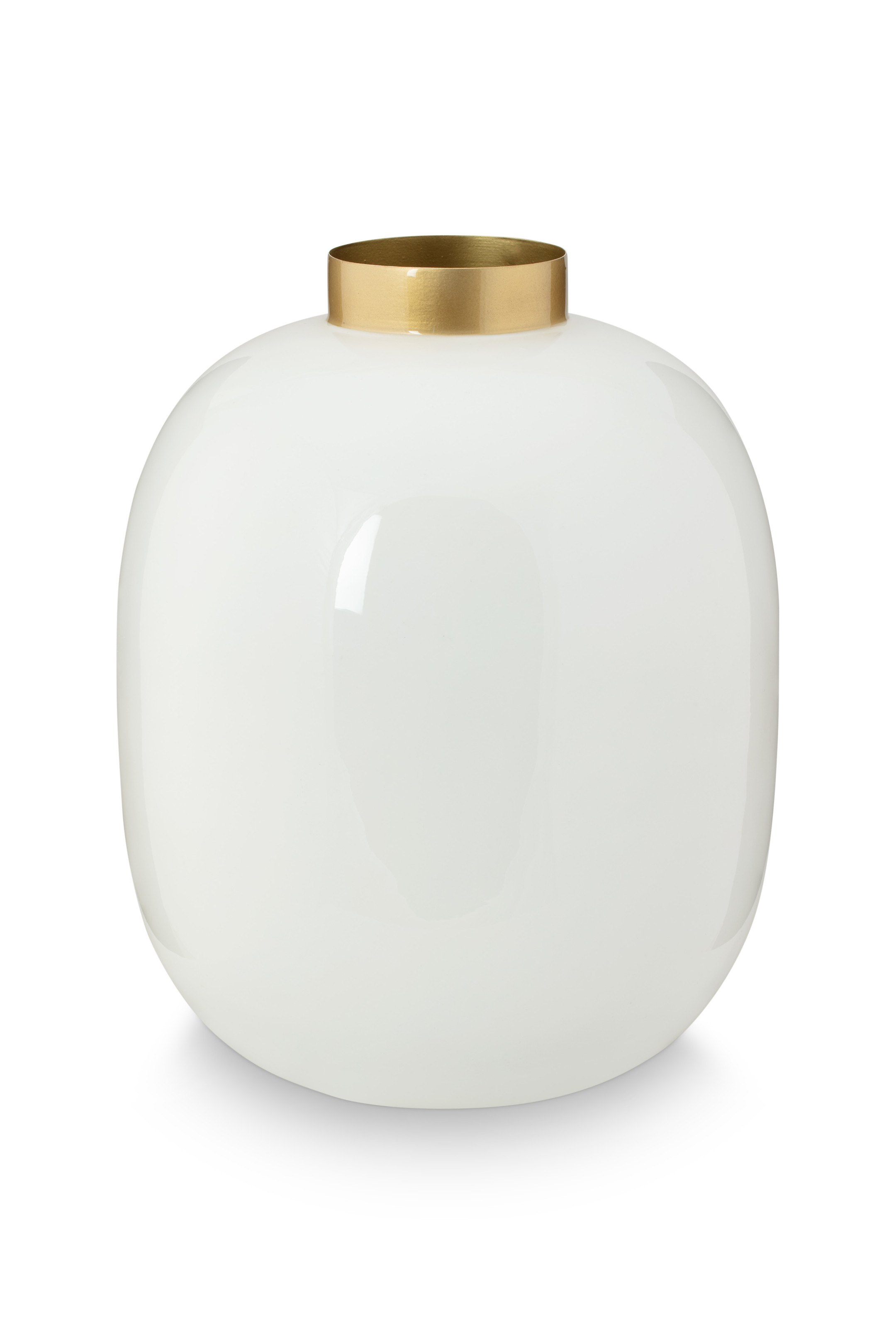 Vase Metal White Gold 32cm Gift