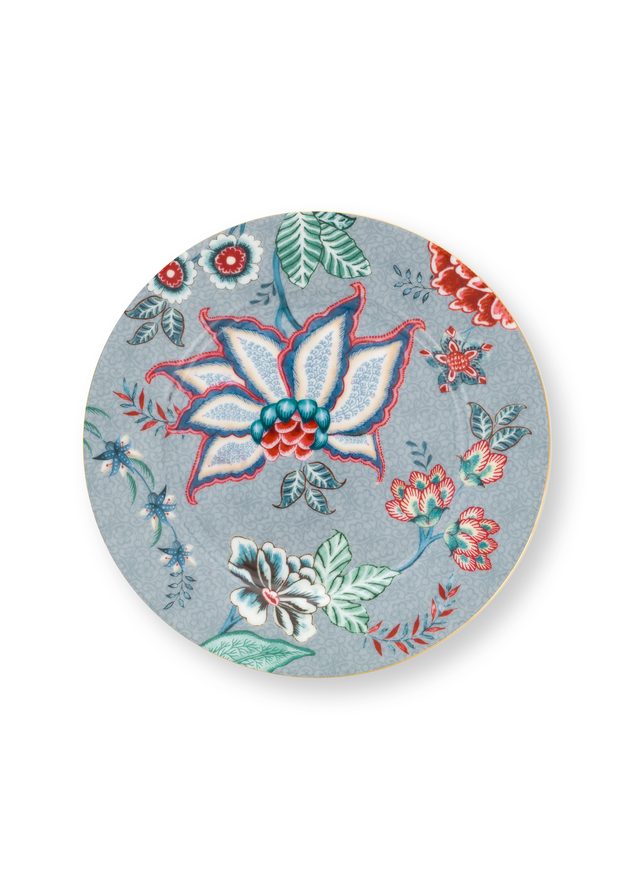 Plate Flower Festival Light Blue 17cm Gift