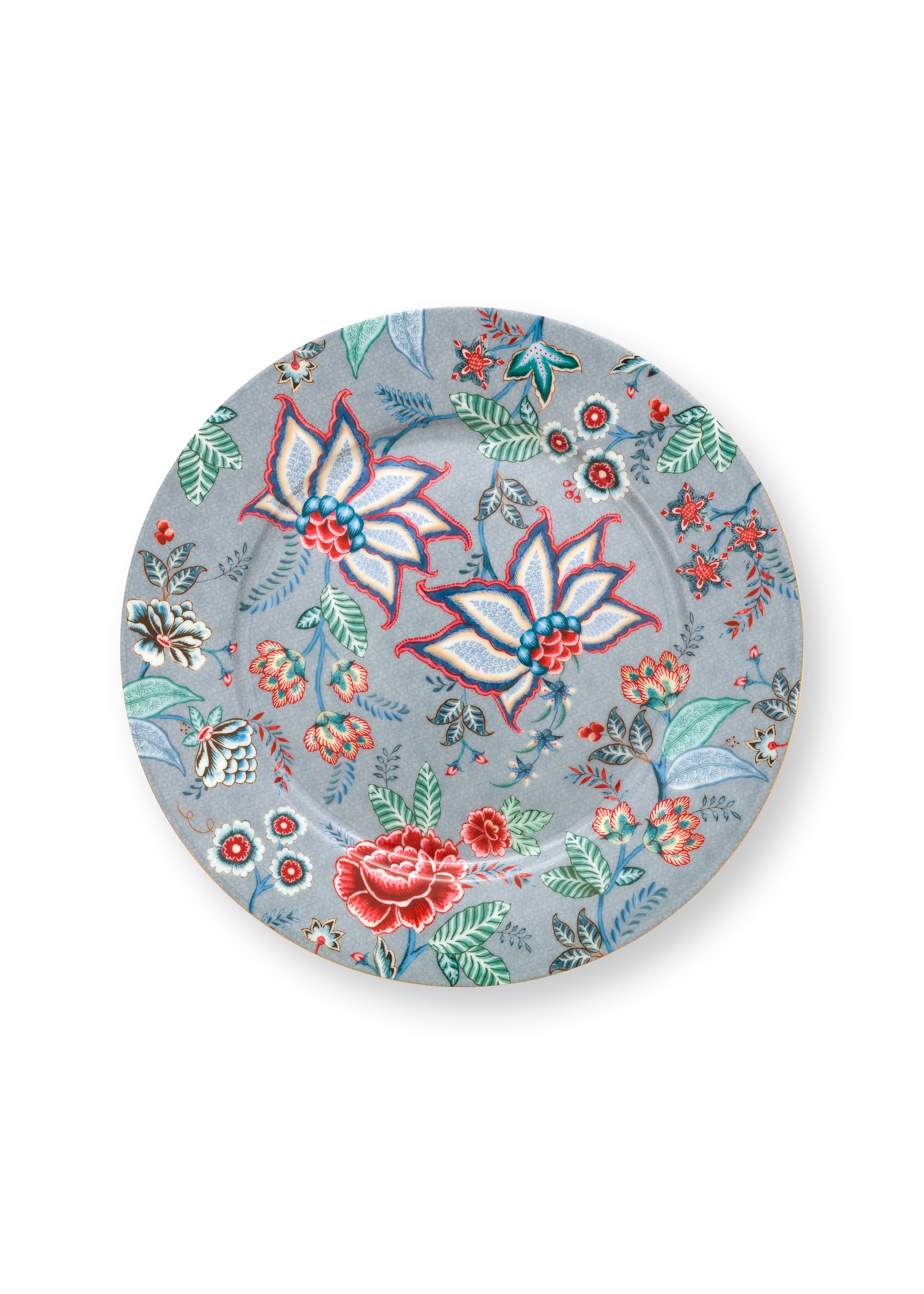 Plate Flower Festival Light Blue 32cm Gift