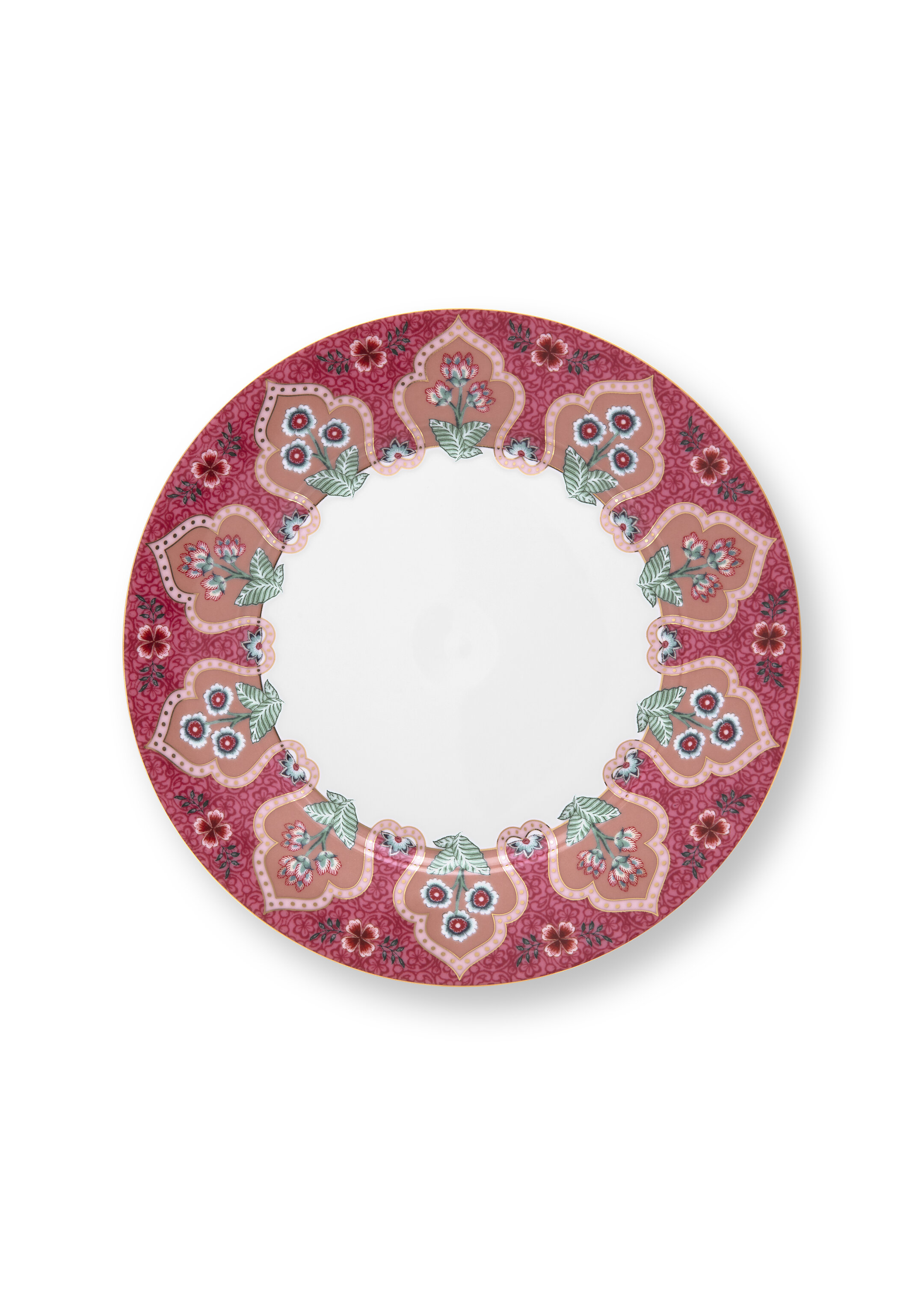 Plate Flower Festival Deco Dark Pink 21cm Gift