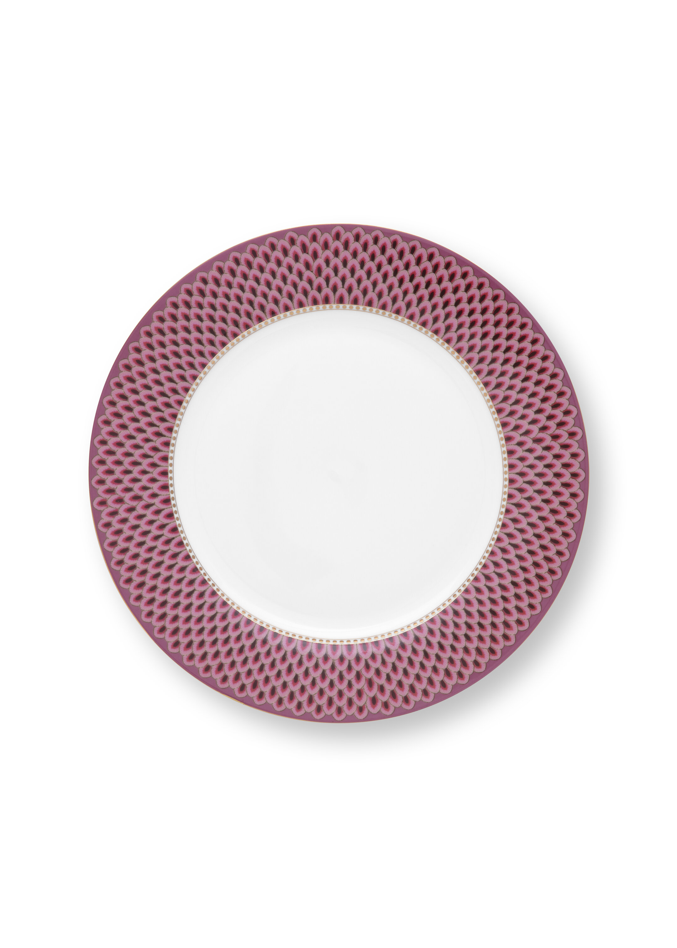 Plate Flower Festival Scallop Dark Pink 26.5cm Gift