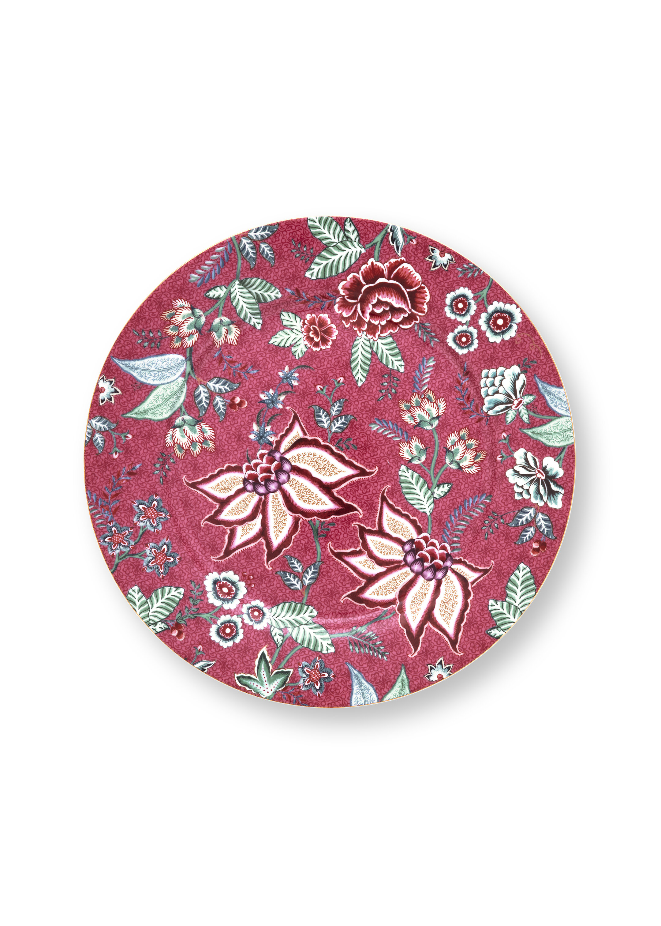Plate Flower Festival Dark Pink 32cm Gift