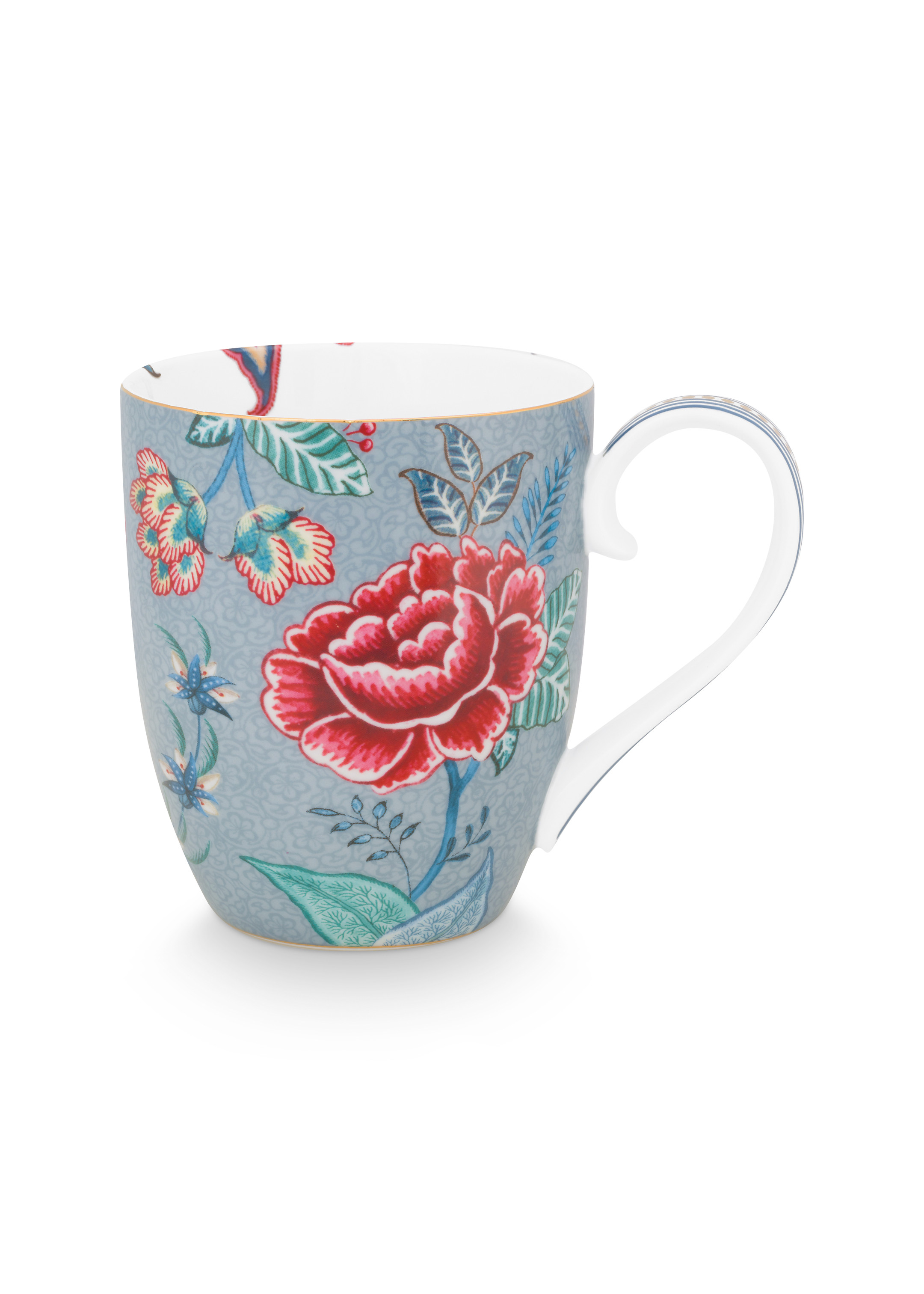 Mug Xl Flower Festival Light Blue 450ml Gift