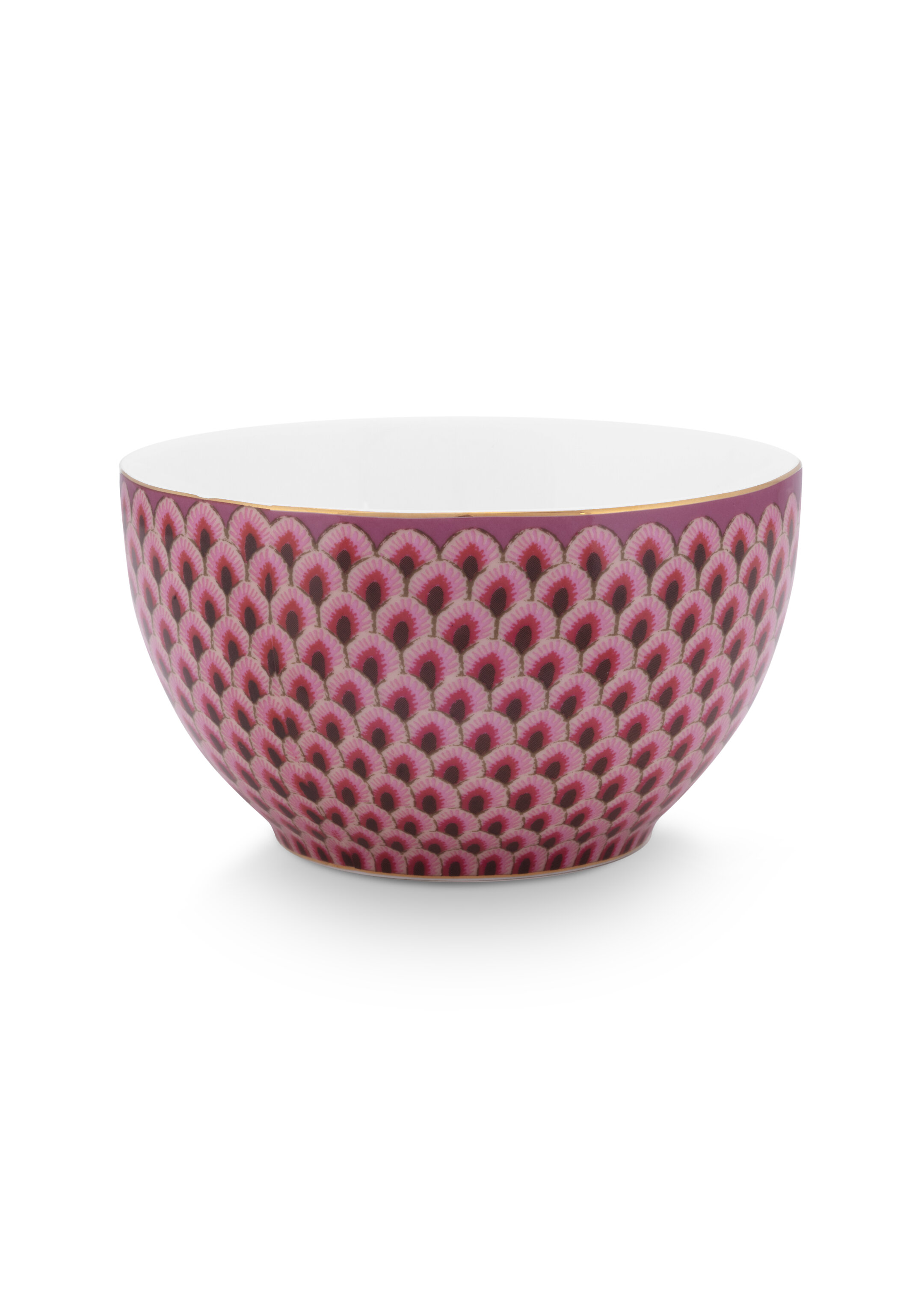 Bowl Flower Festival Scallop Dark Pink 9.5cm Gift