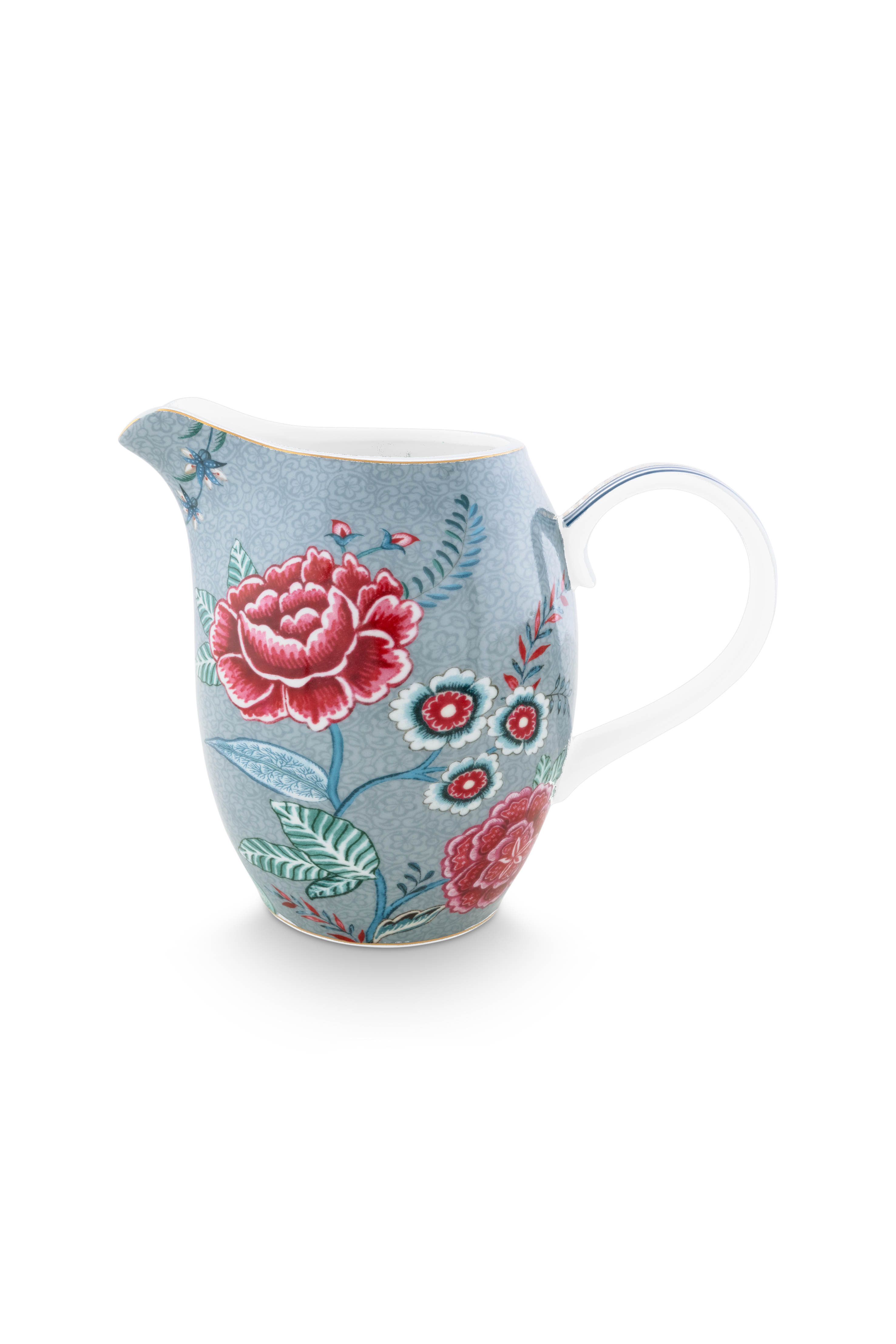 Jug Large Flower Festival Light Blue 950ml Gift