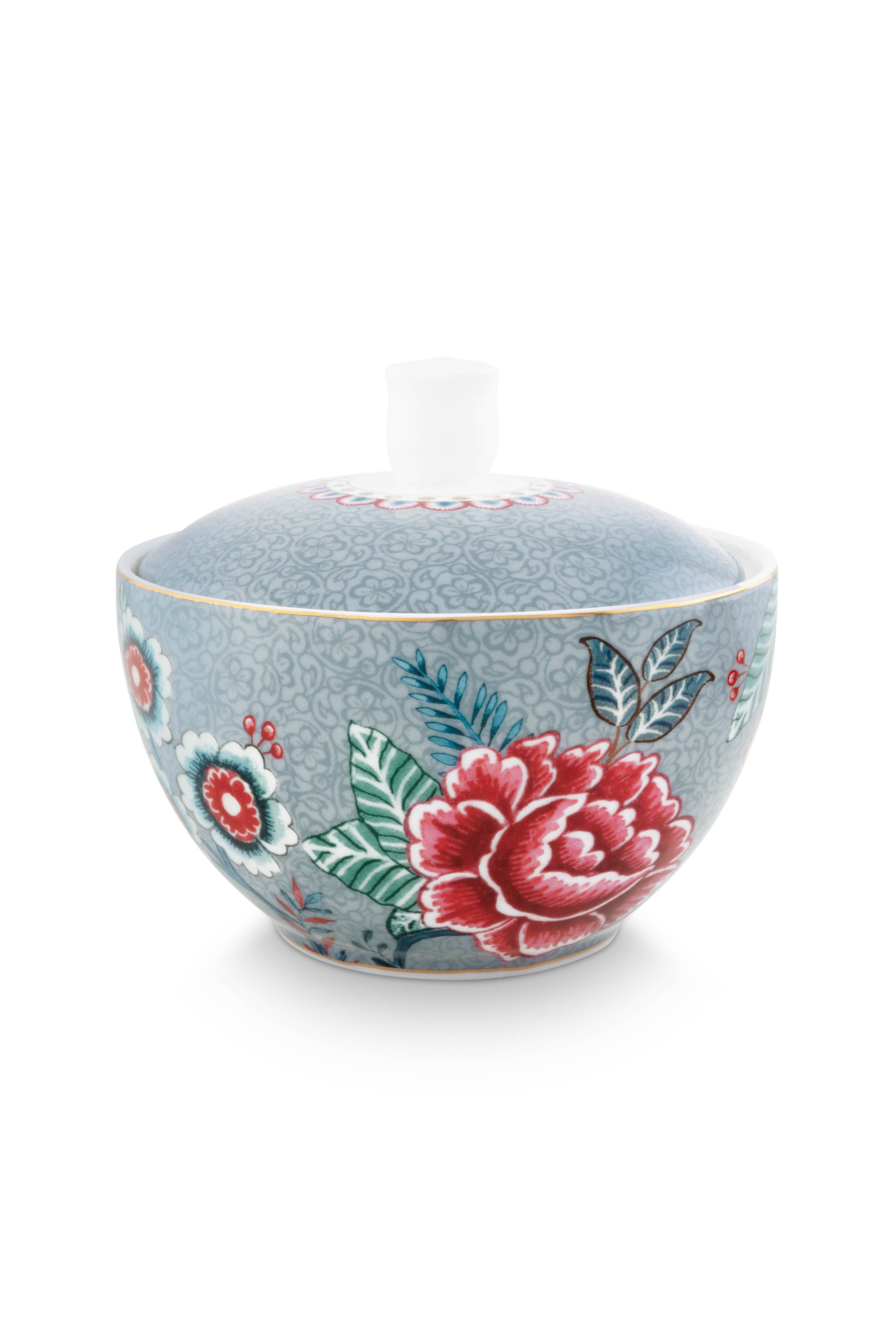 Sugar Bowl Flower Festival Light Blue 300ml Gift