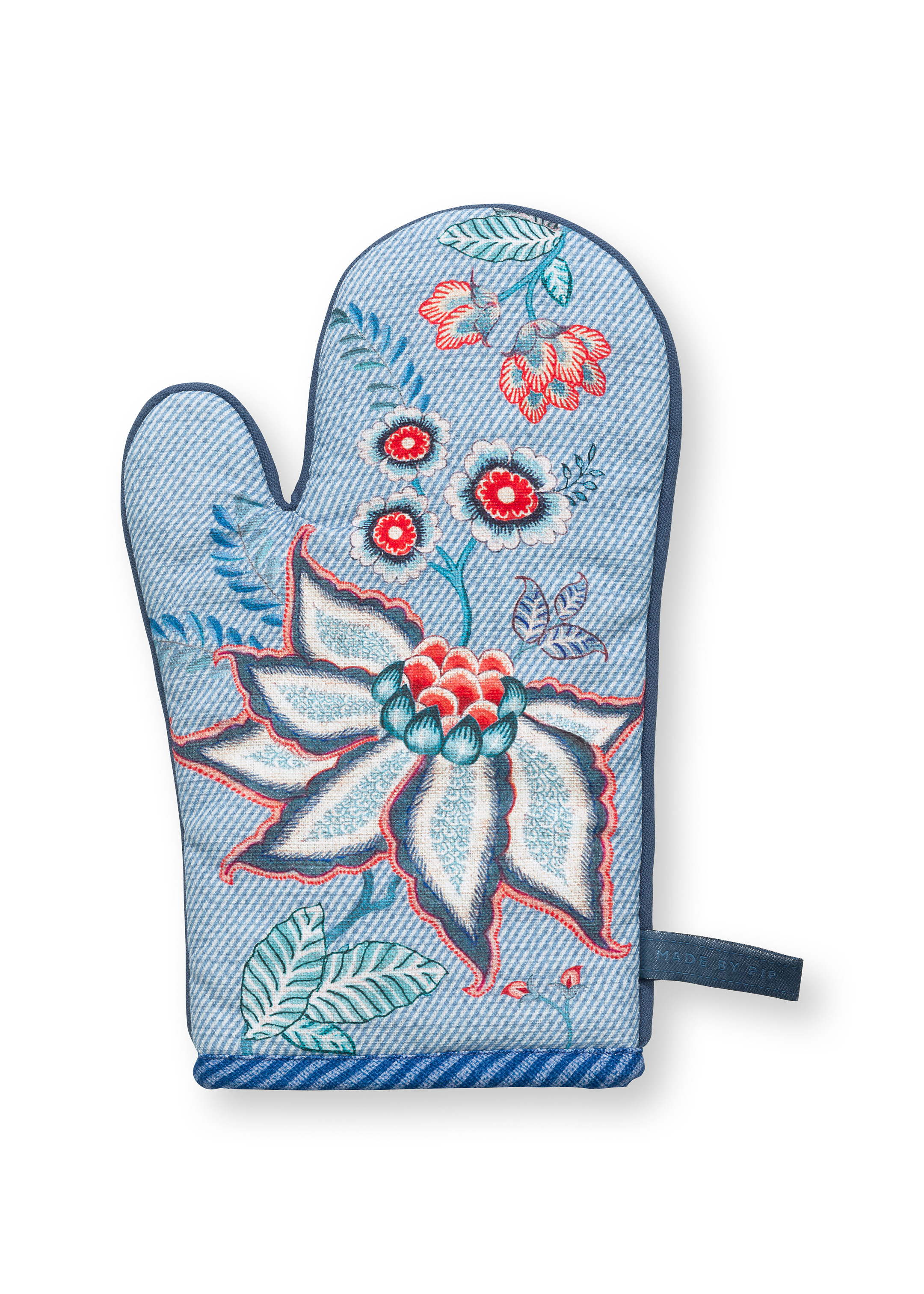 Oven Glove Flower Festival Blue 29x15cm Gift