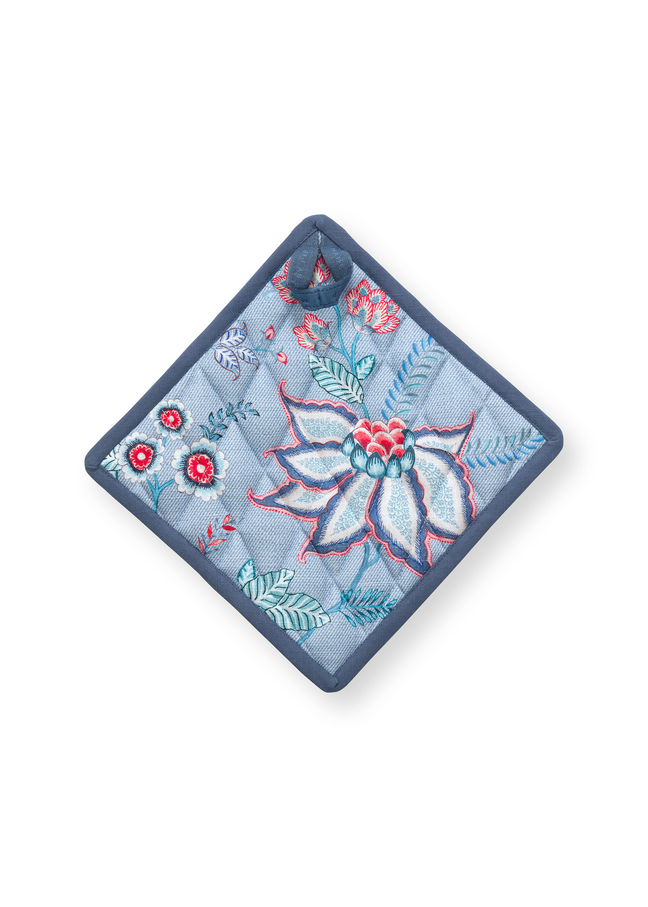 Pot Holder Square Flower Festival Blue 22x22cm Gift