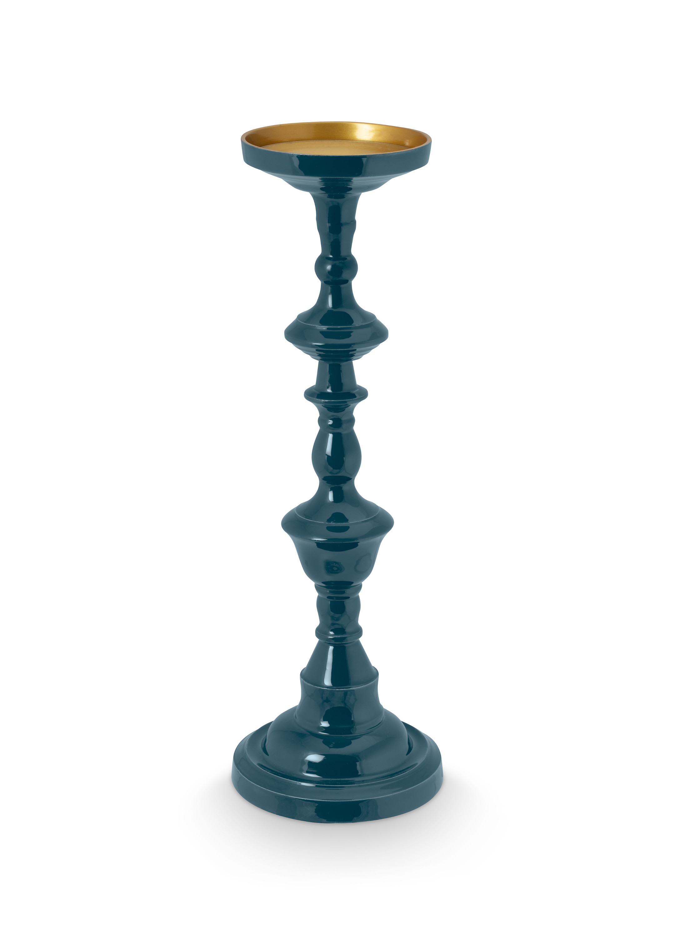 Candle Holder Large Metal Dark Blue 46cm Gift