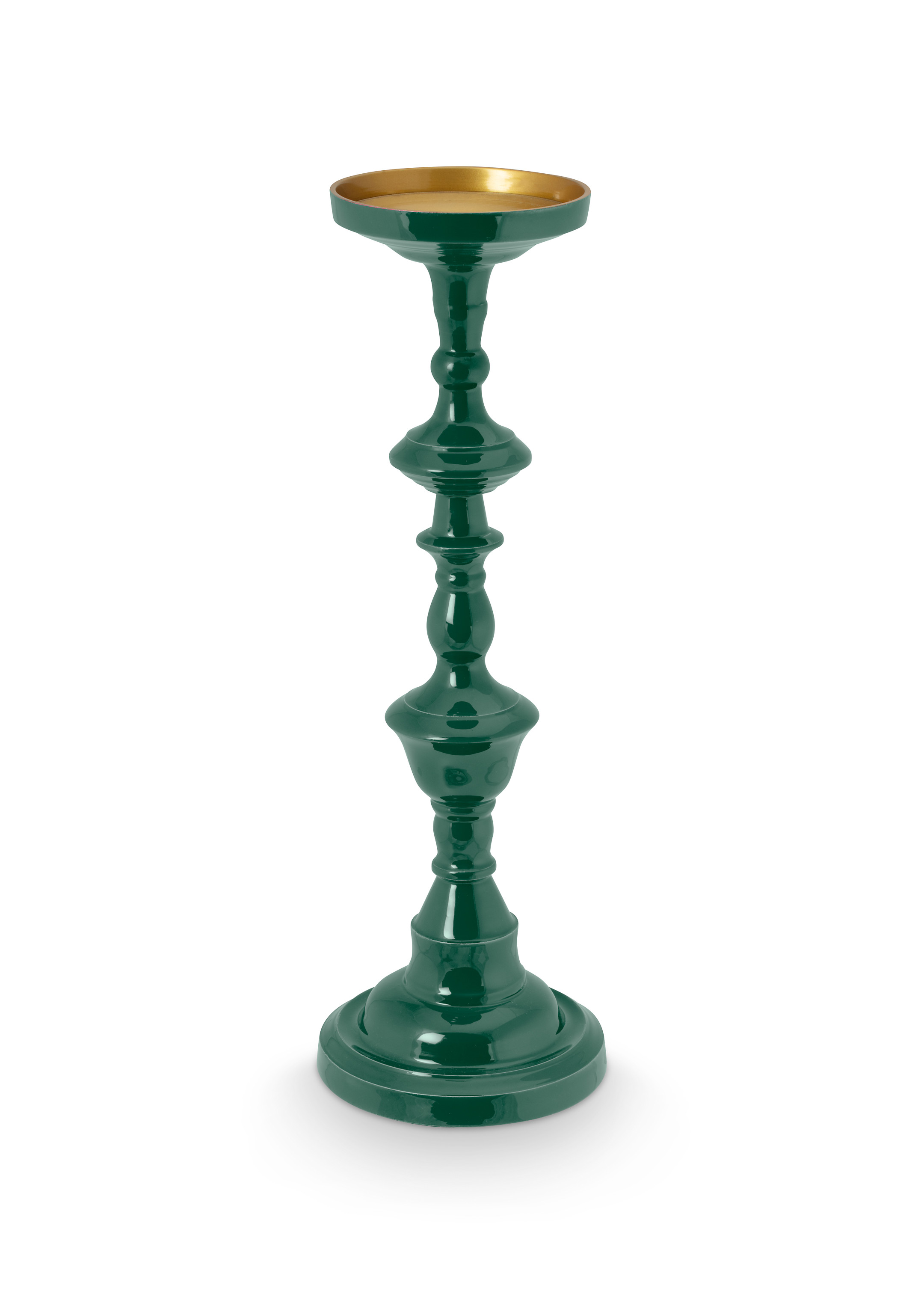 Candle Holder Large Metal Dark Green 46cm Gift