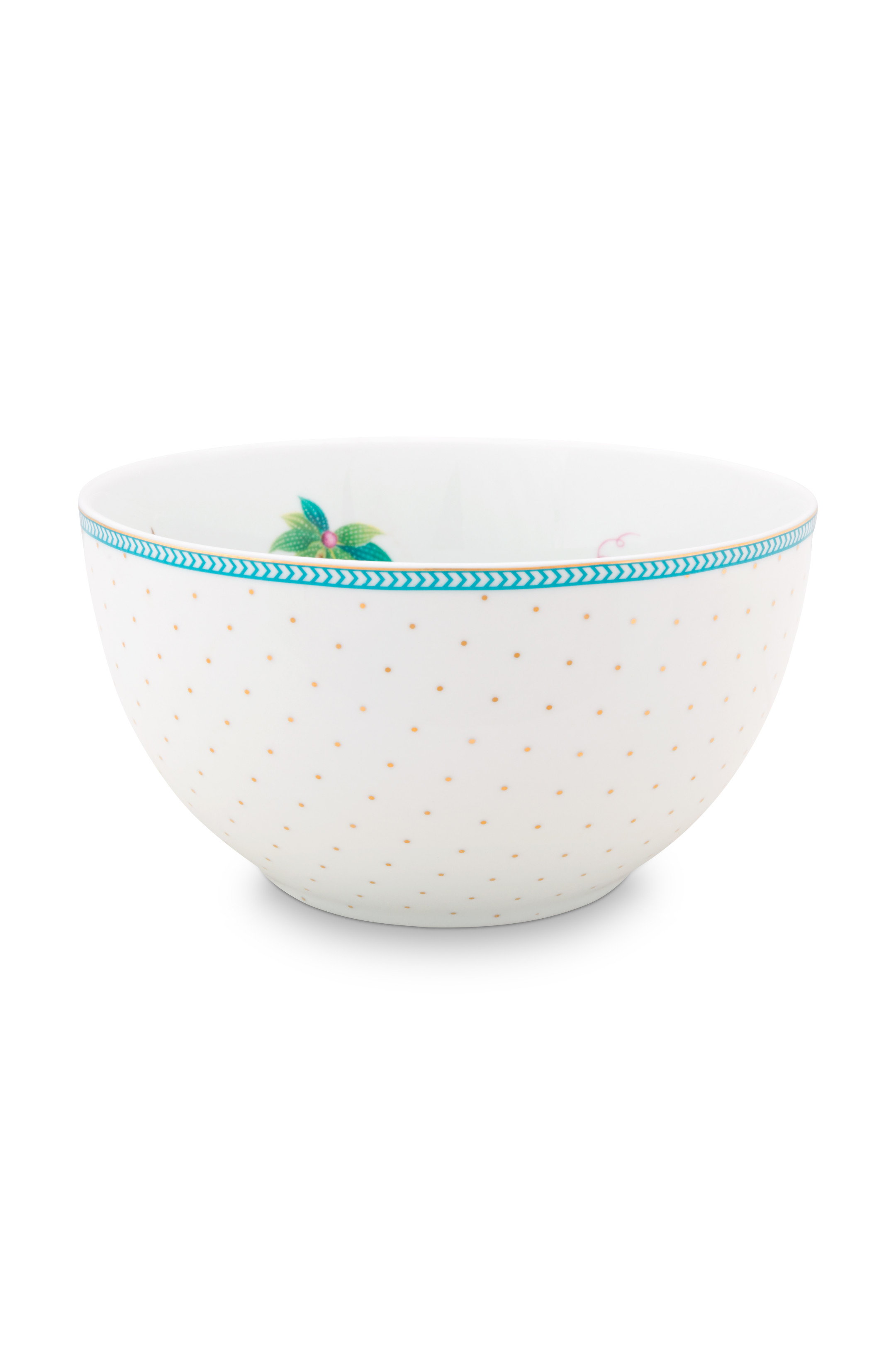 Bowl Jolie Flowers Dots Gold 15cm Gift