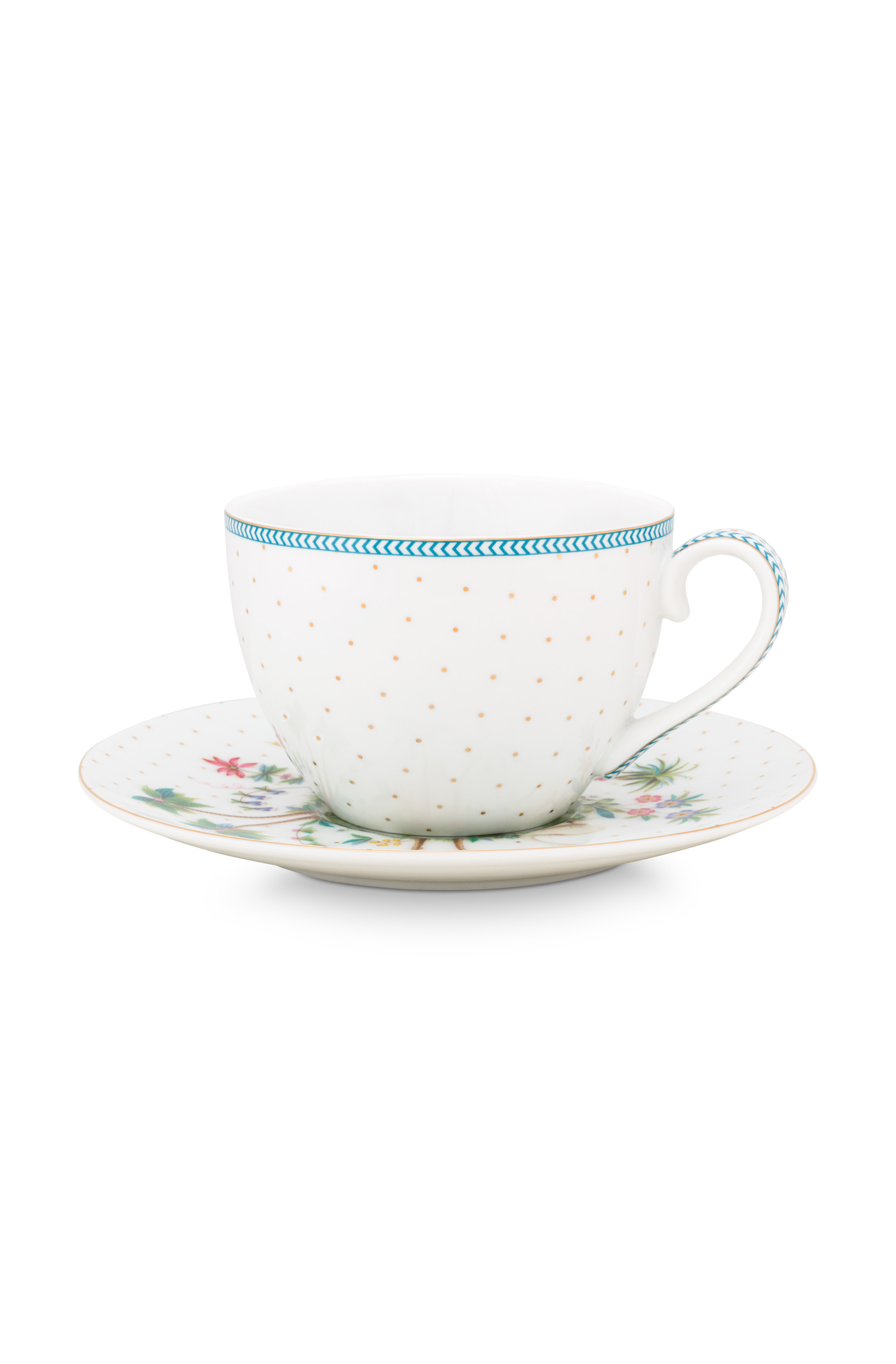 Cup & Saucer Jolie Dots Gold 280ml Gift