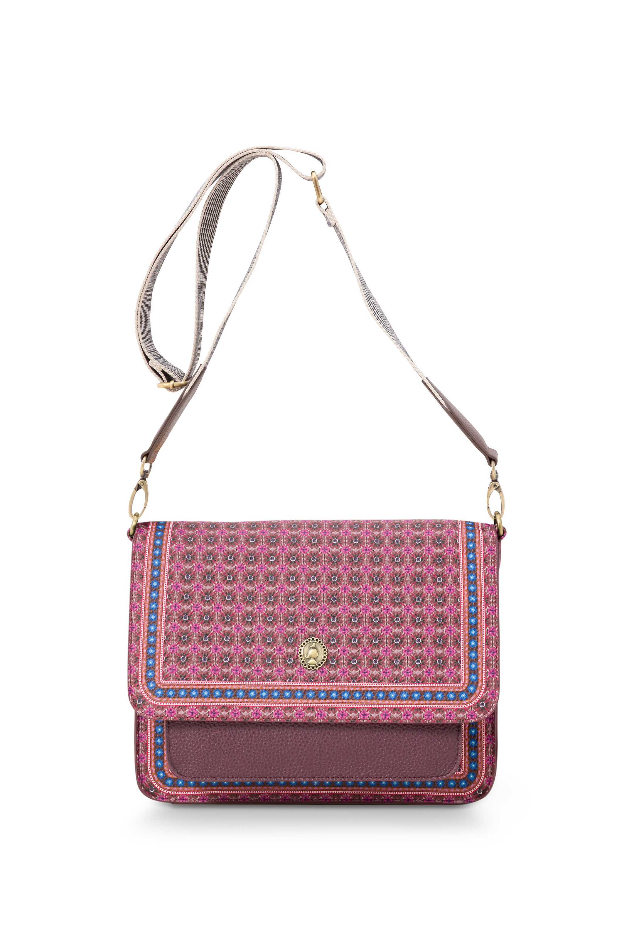 Cross Body Flap Clover Pink 25x7x20cm Gift