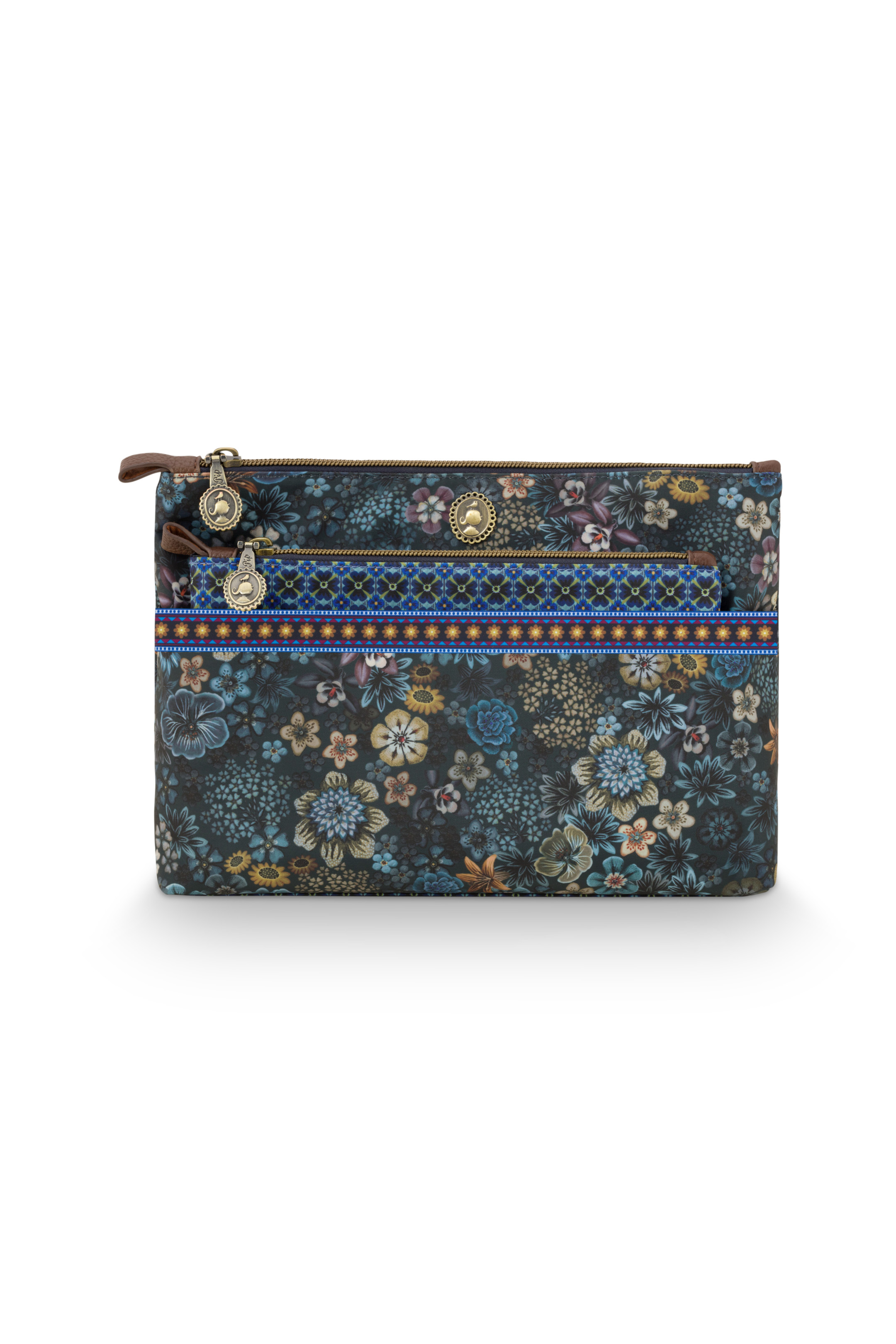 Cosmetic Bag Combi Tutti I Fiori Blue 26x18x7.5cm/22x13x1cm Gift