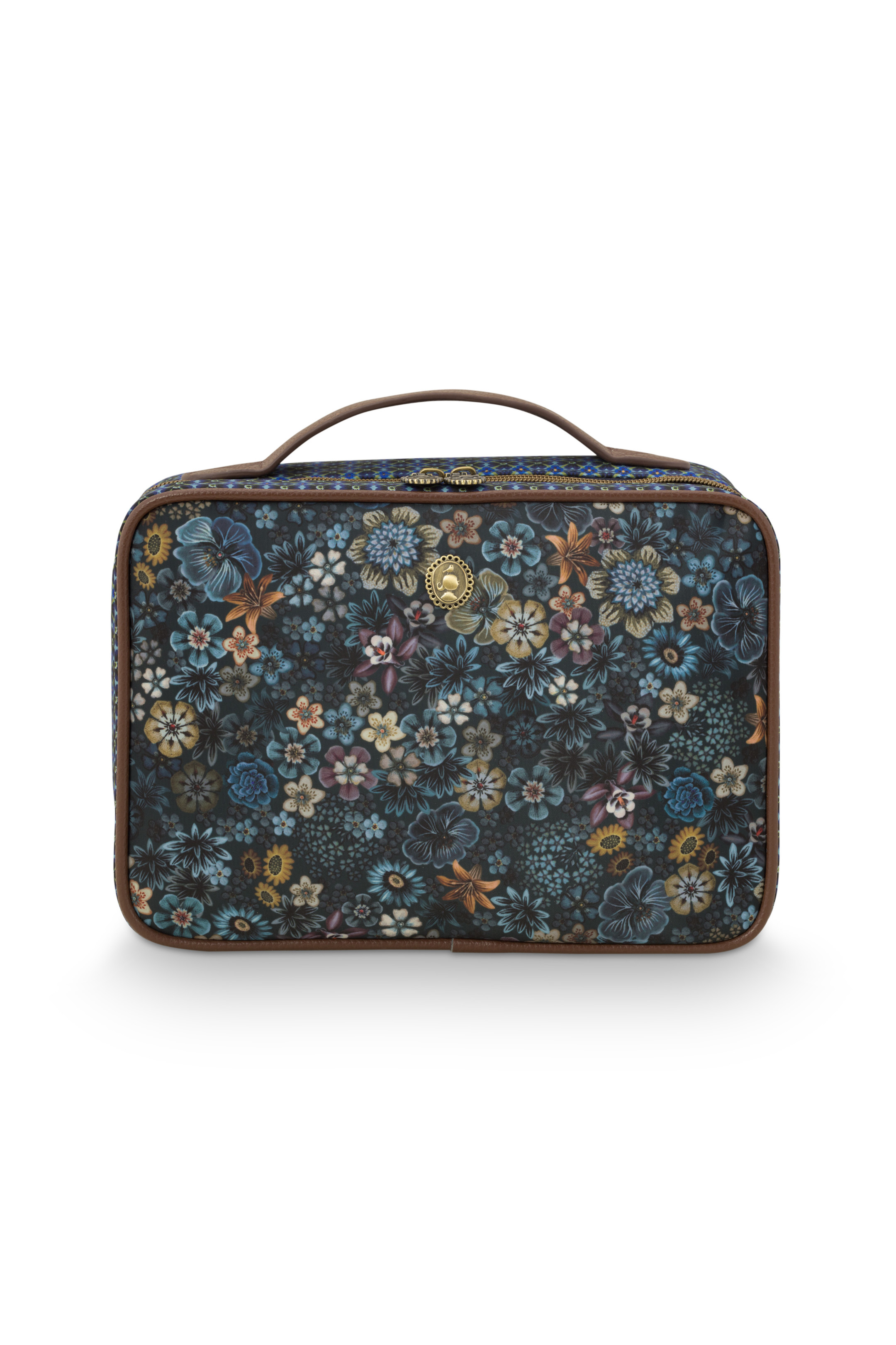 Beauty Case Square Large Tutti I Fiori Blue 27x19x10cm Gift