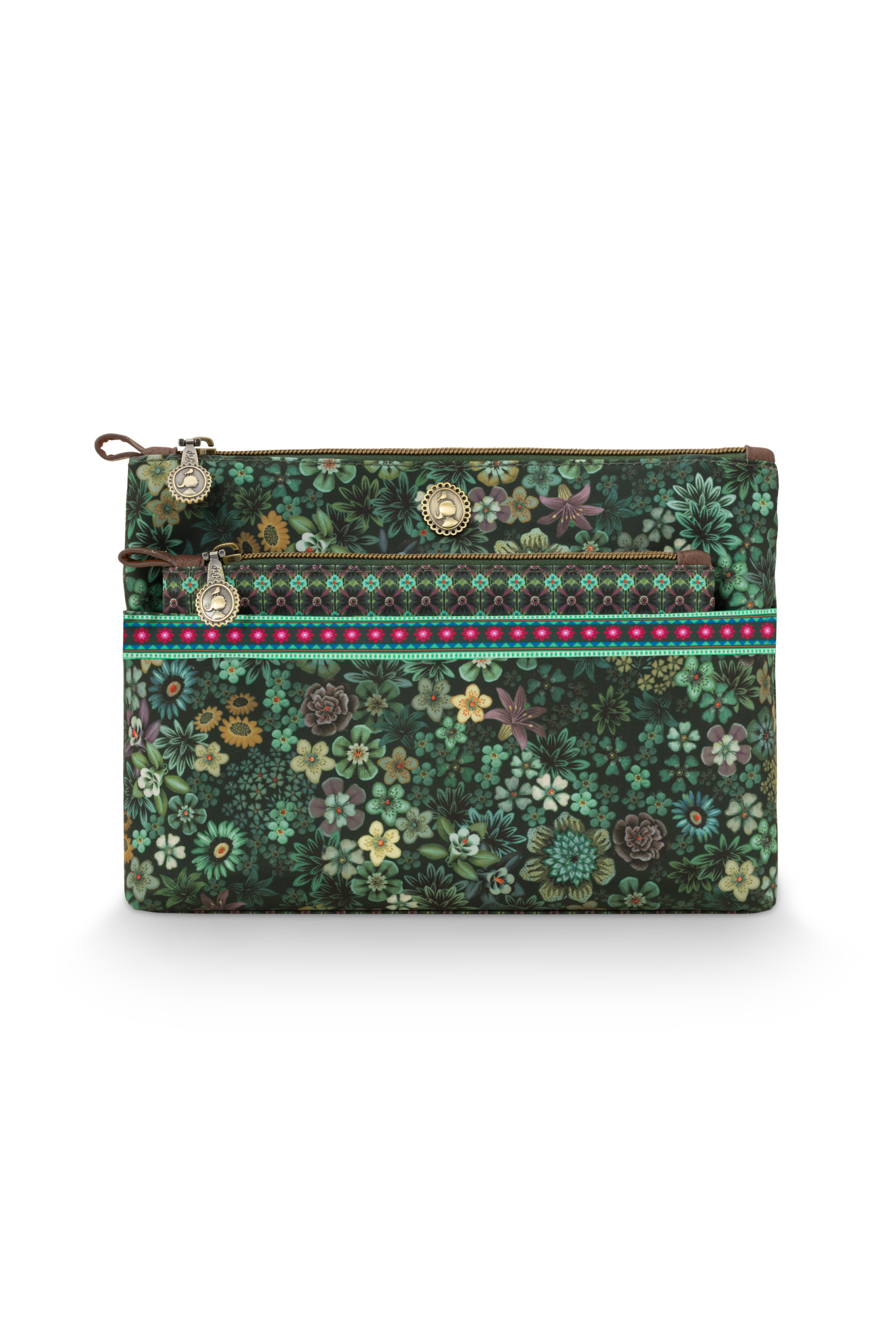 Cosmetic Bag Combi Tutti I Fiori Green 26x18x7.5cm/22x13x1cm Gift
