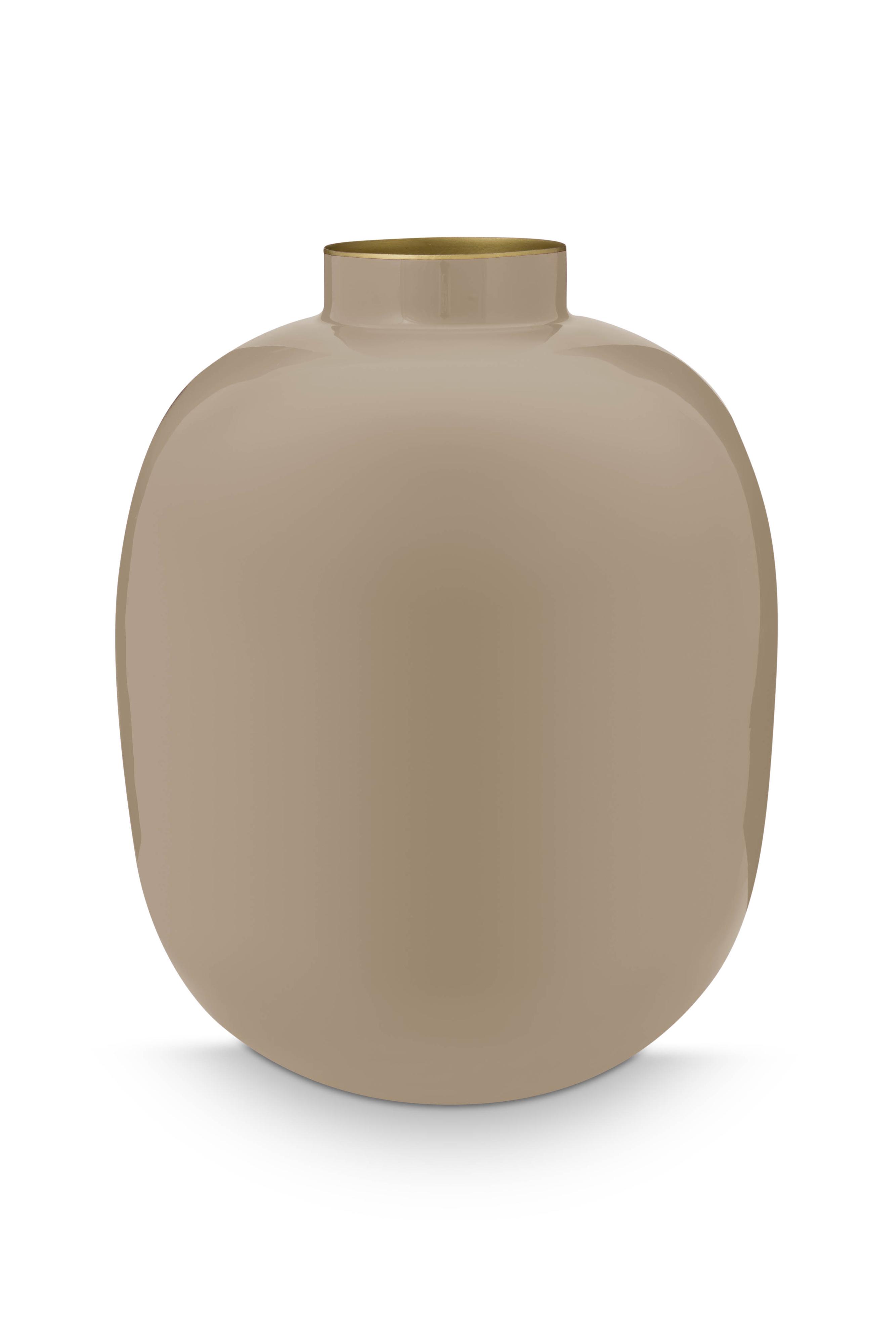 Vase Metal Khaki 32cm Gift