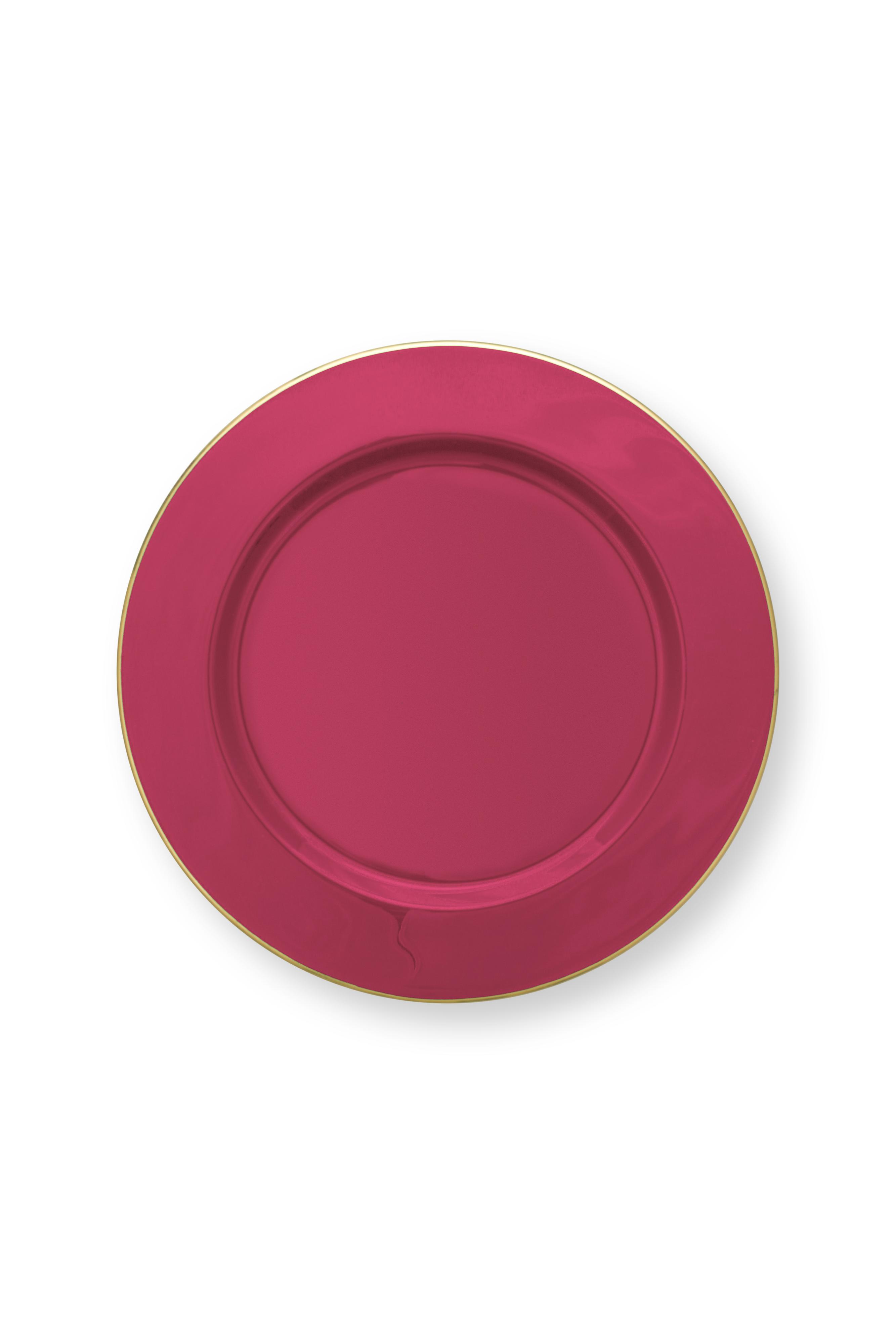 Plate Metal Pink 32cm Gift
