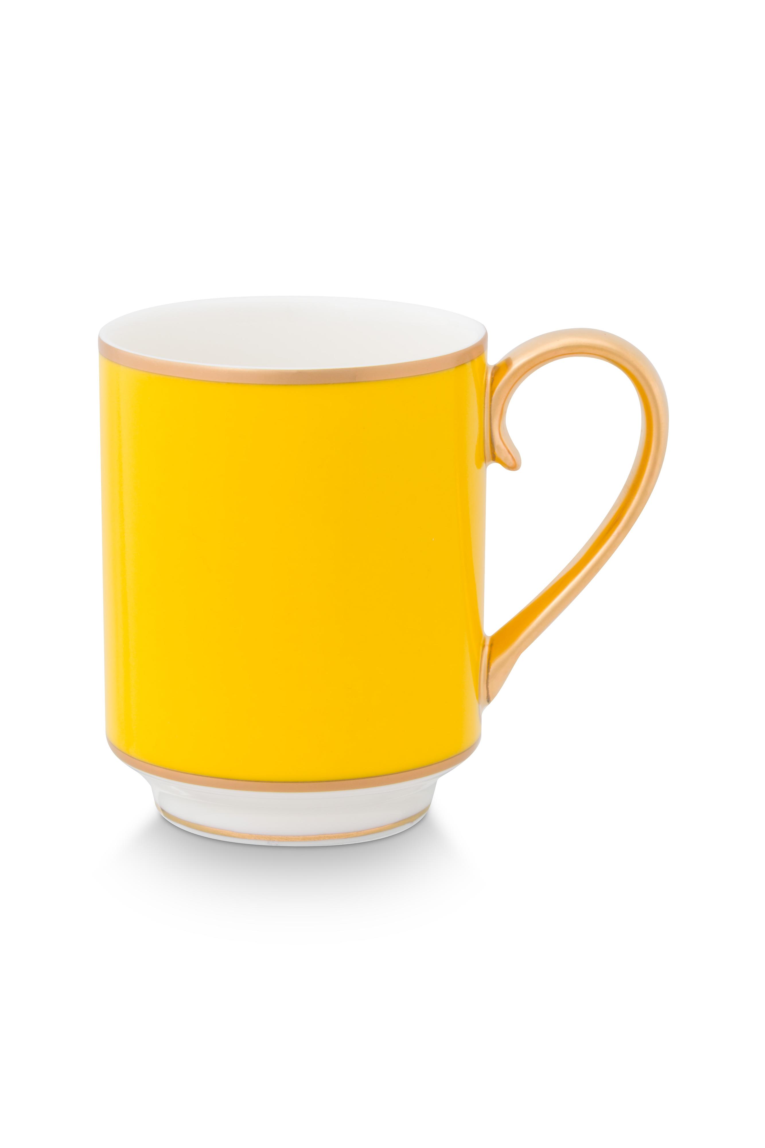 Mug Small With Ear Pip Chique Gold-yellow 250ml Gift