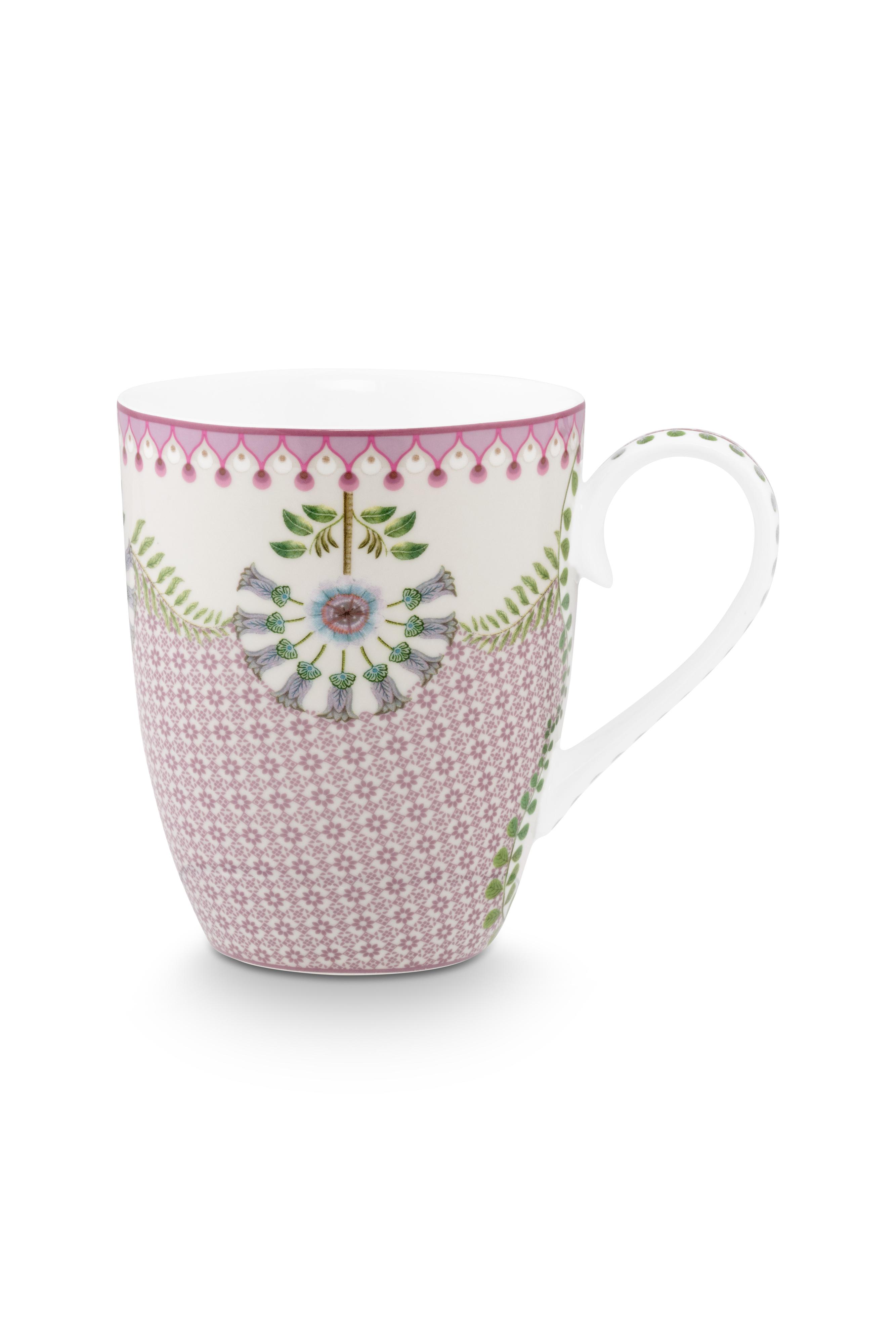 Mug Large Lily-lotus Tiles Lilac 350ml Gift