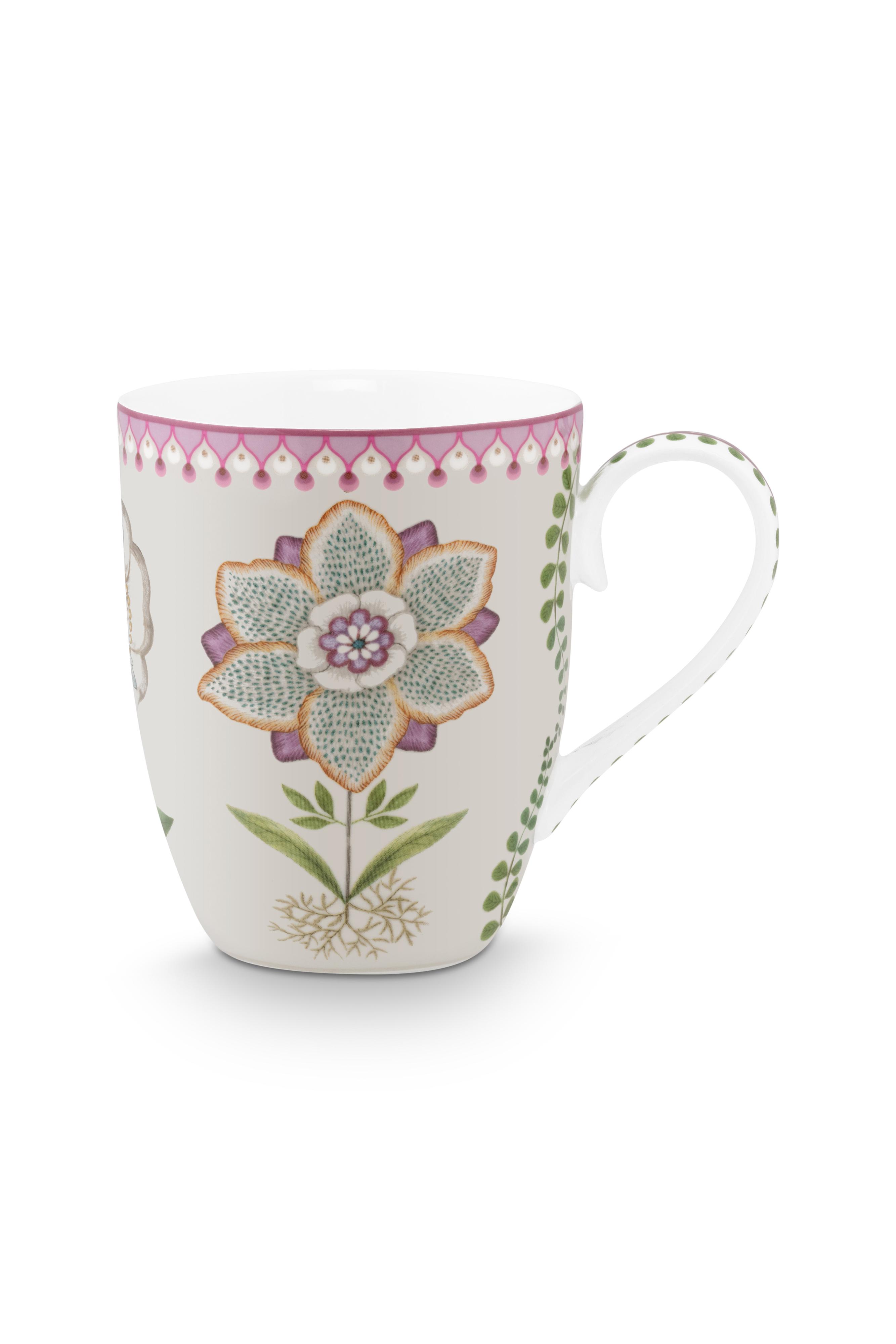 Mug Large Lily-lotus Off White 350ml Gift