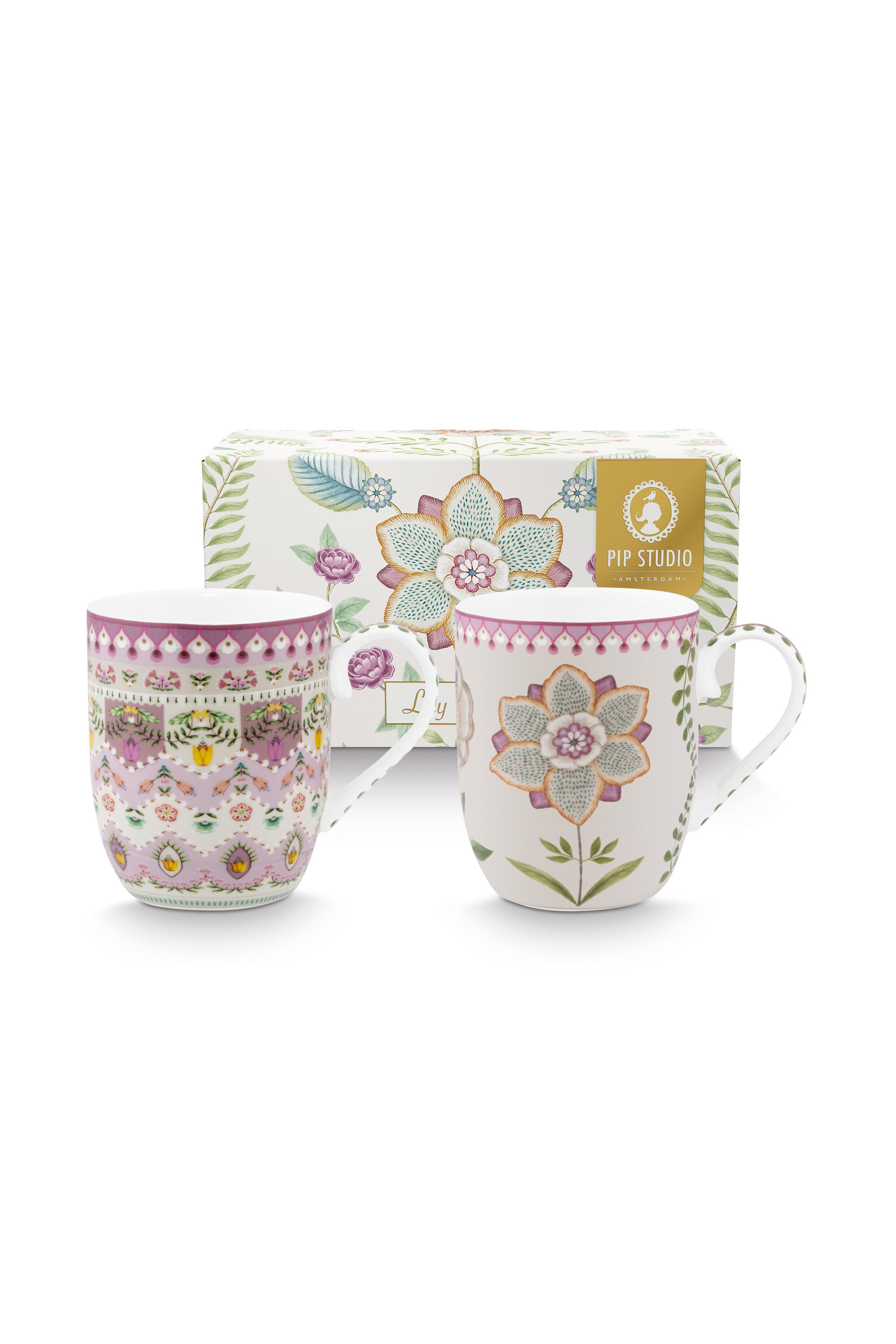 Set/2 Mugs Small Lily-lotus 145ml Gift