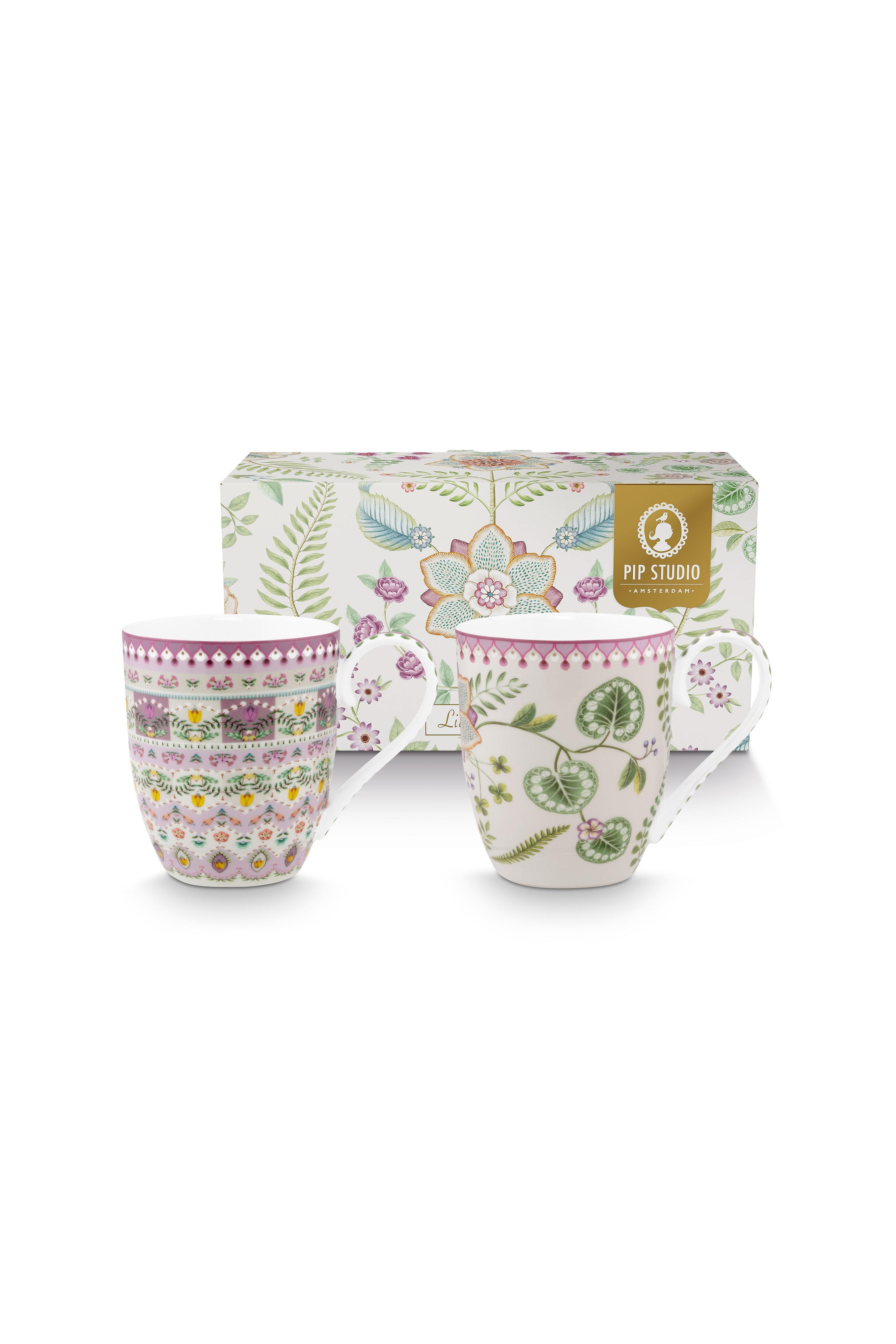 Set/2 Mugs Xl Lily-lotus 450ml Gift