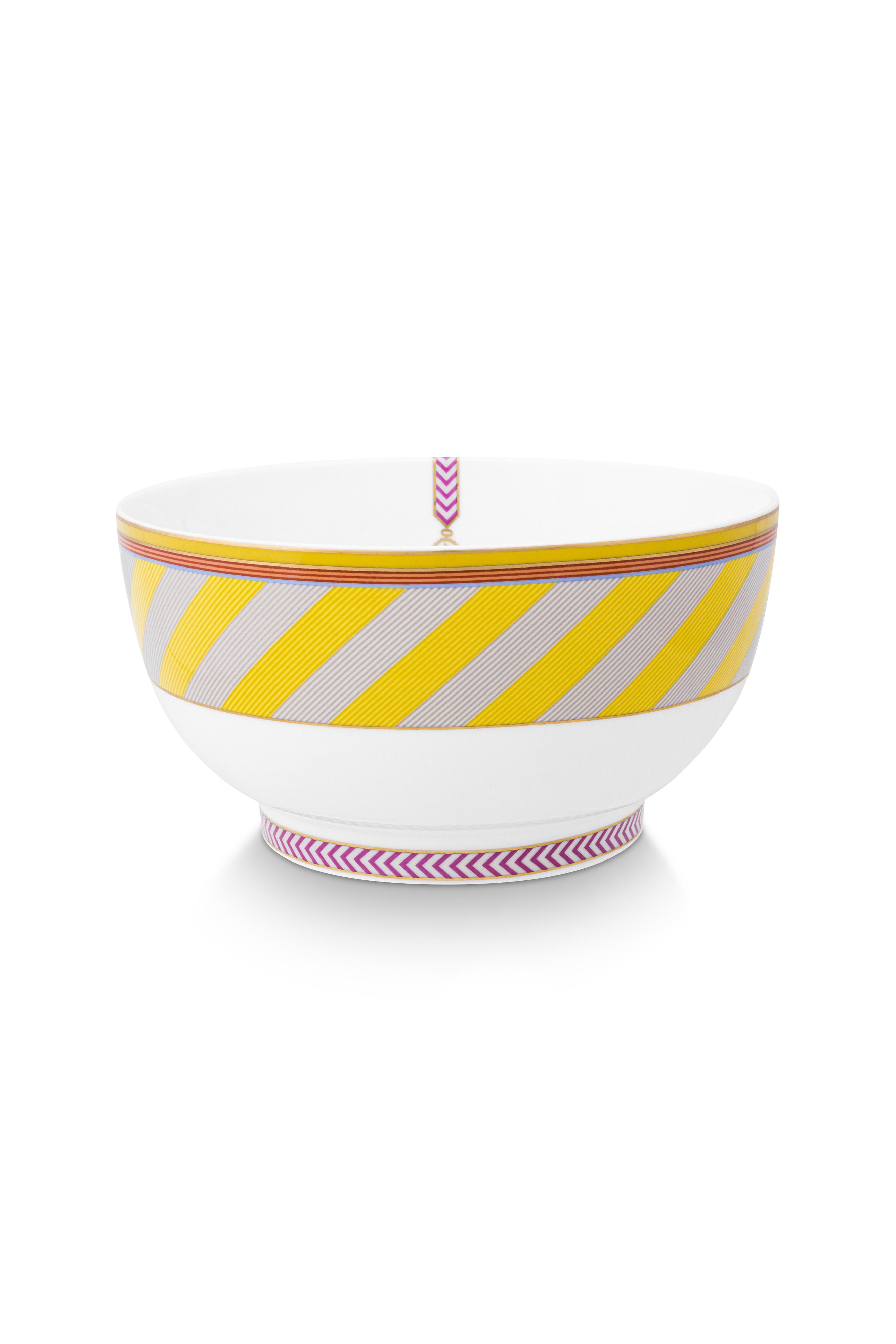 Bowl Pip Chique Stripes Yellow 20.5cm Gift