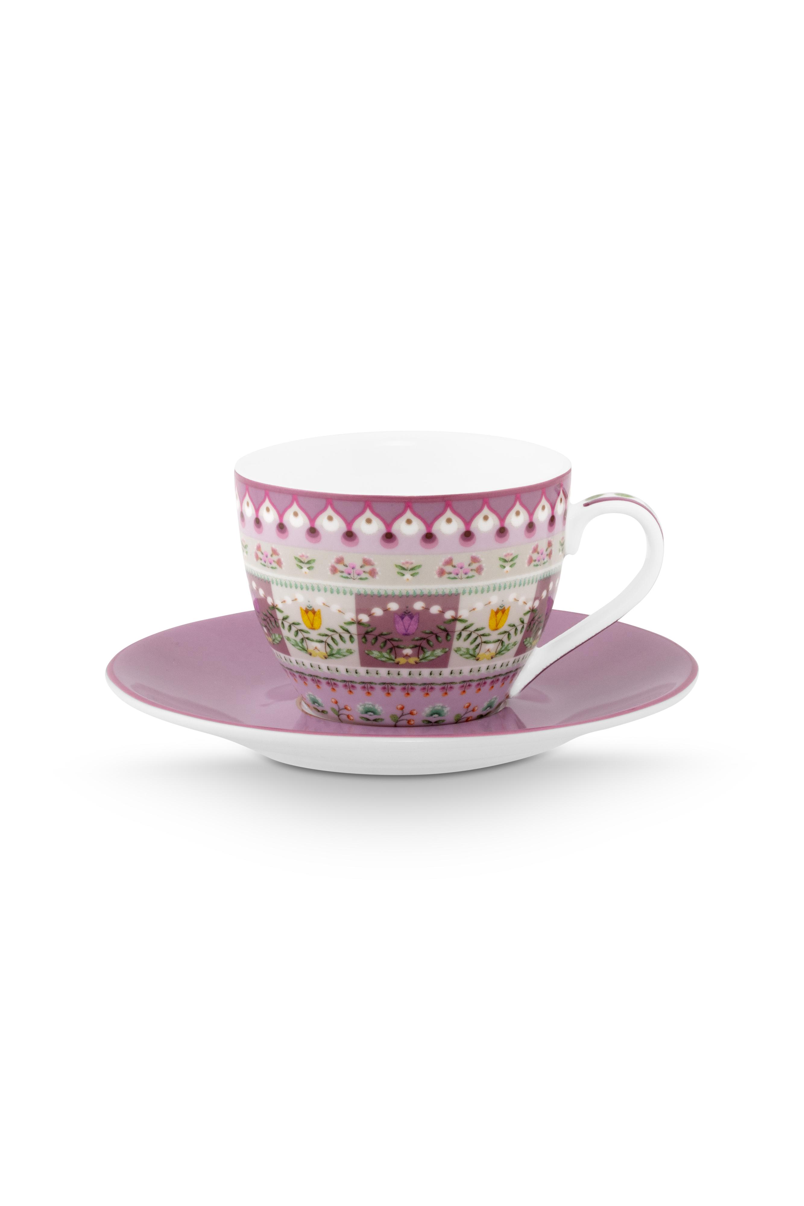 Espresso Cup & Saucer Lily & Lotus Moon Delight Multi 120ml Gift