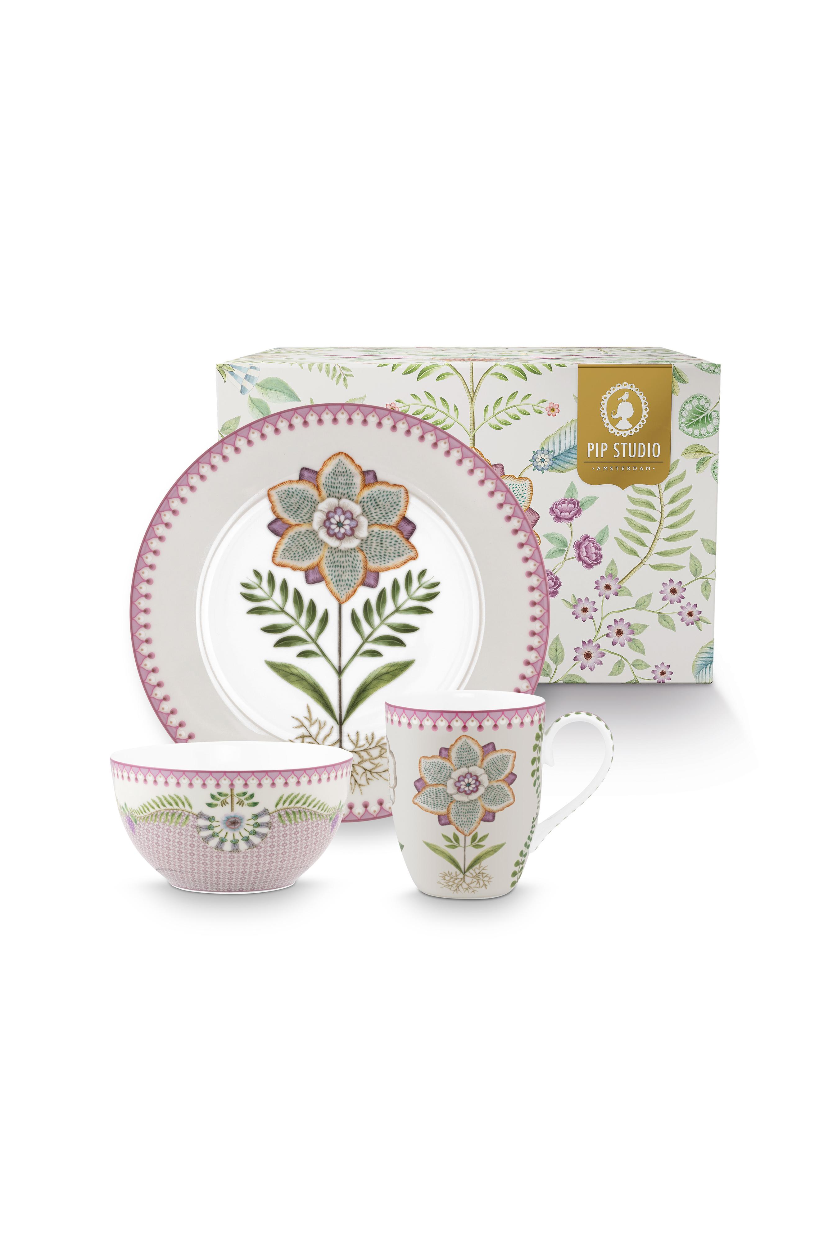 Set/3 Breakfast Set Lily-lotus Gift