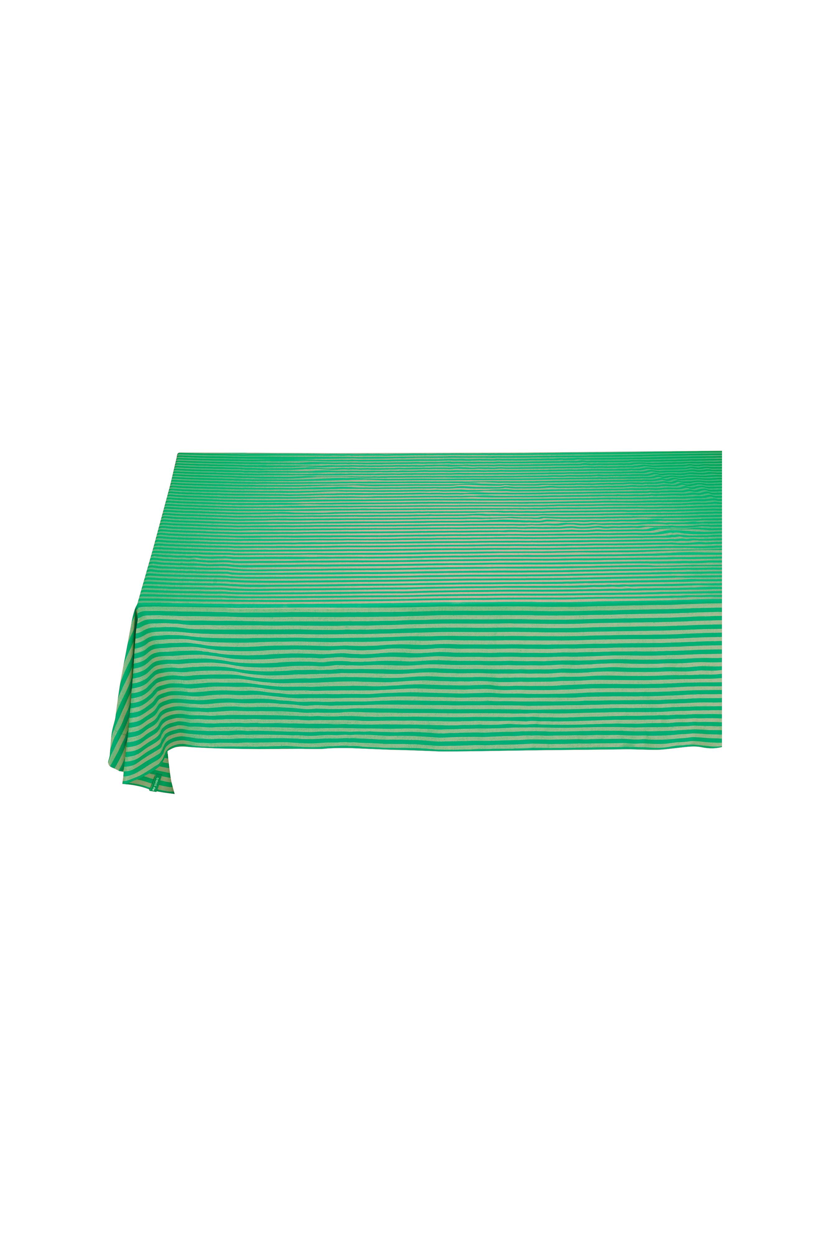 Table Cloth Stripes Green 160x250cm Gift