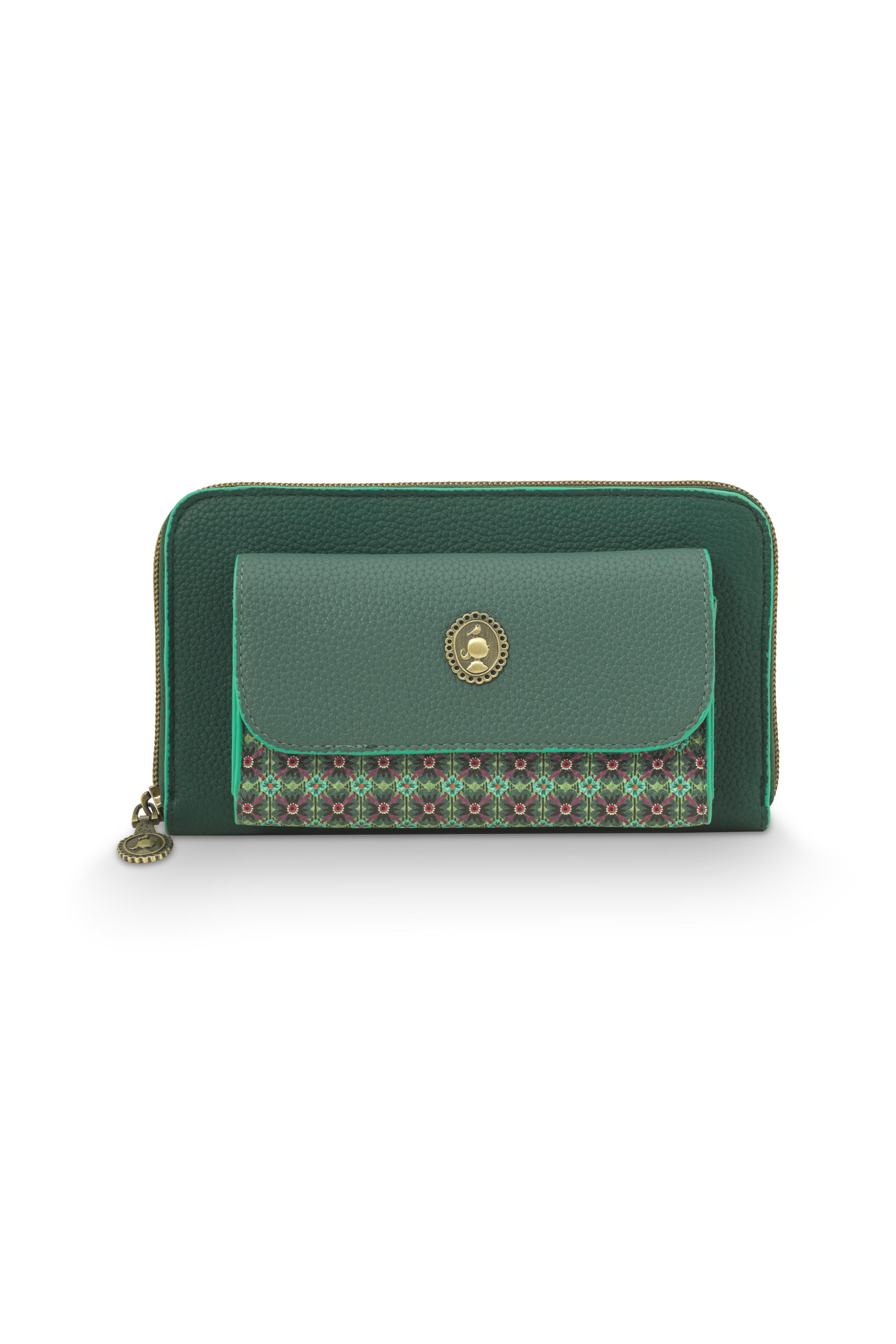 Wally Wallet Pocket Green 19.5x4.5x11cm Gift