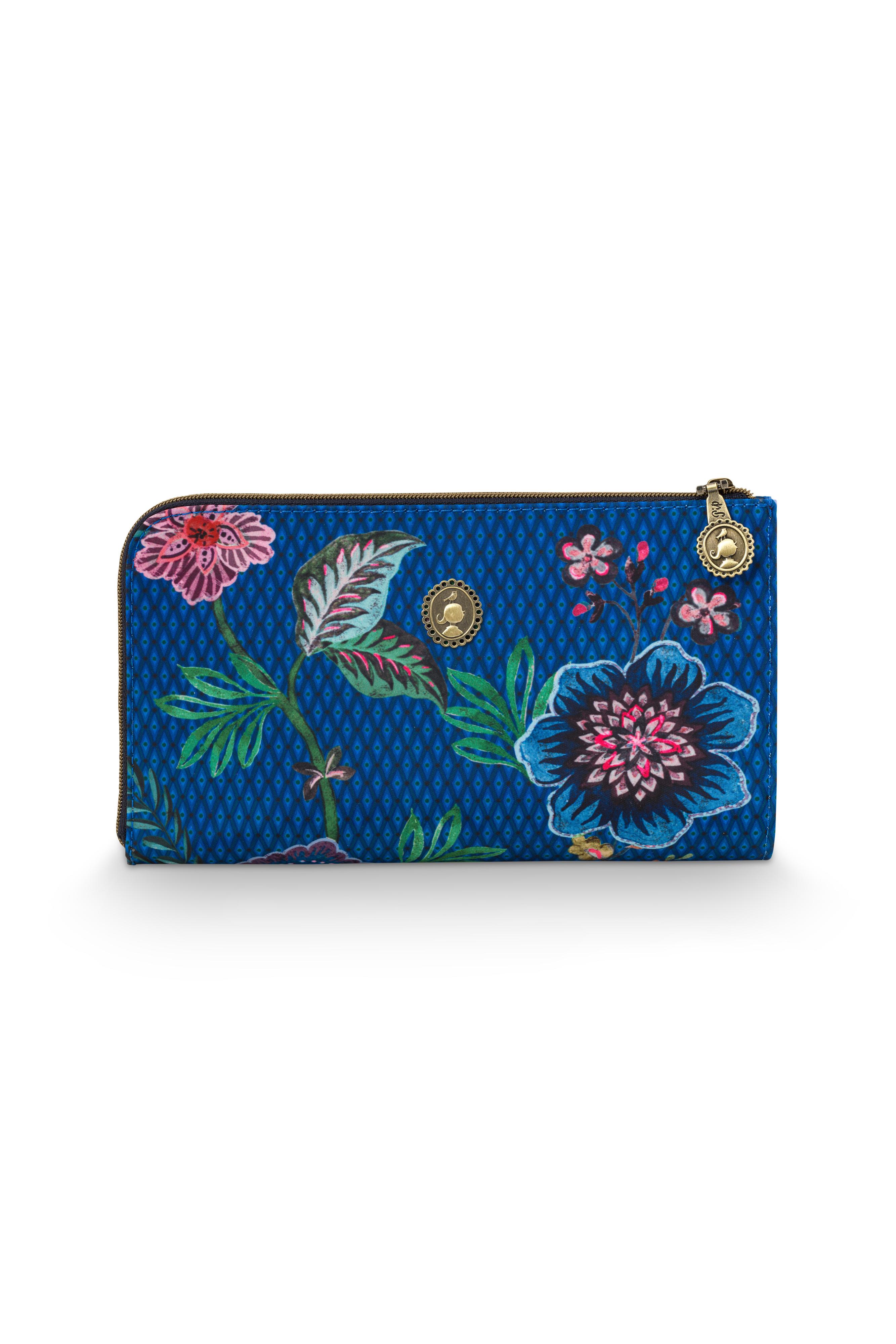 Cloe Cosmetic Zipper Pouch Cece Fiore Blue 21x3.5x12.5cm Gift