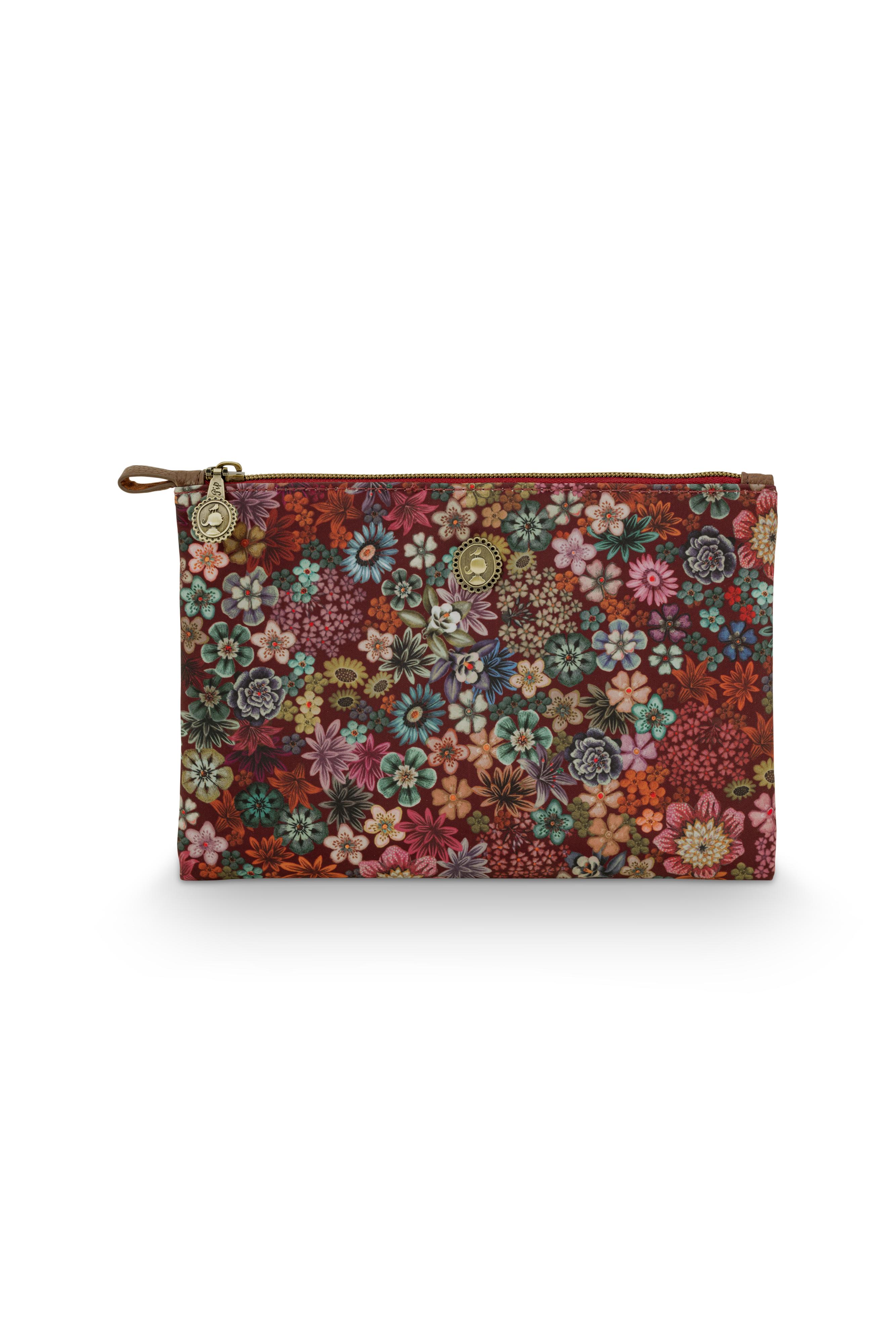 Charly Cosmetic Flat Pouch Medium Tutti I Fiori Pink 24x15.5 Gift