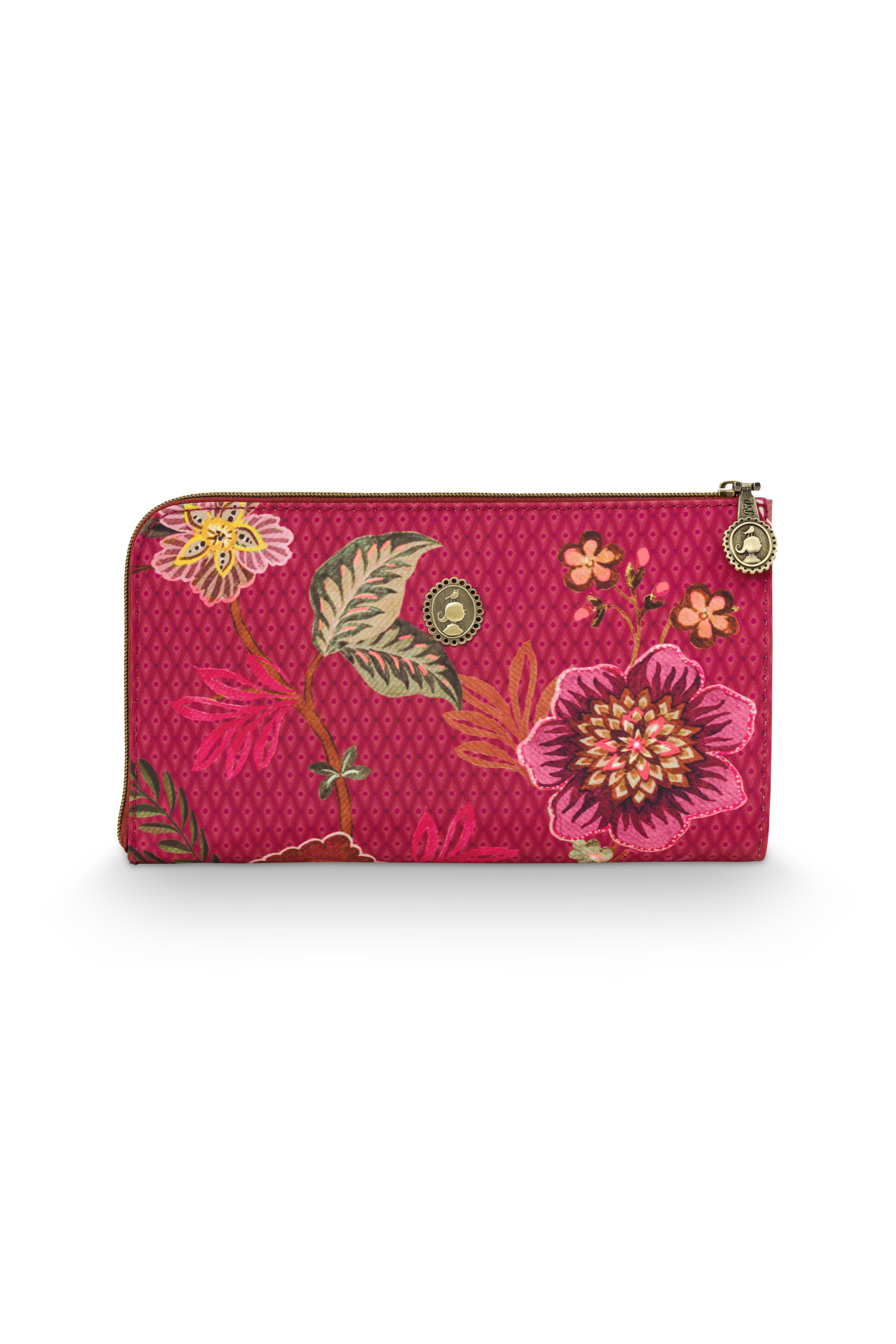 Cloe Cosmetic Zipper Pouch Cece Fiore Red 21x3.5x12.5cm Gift