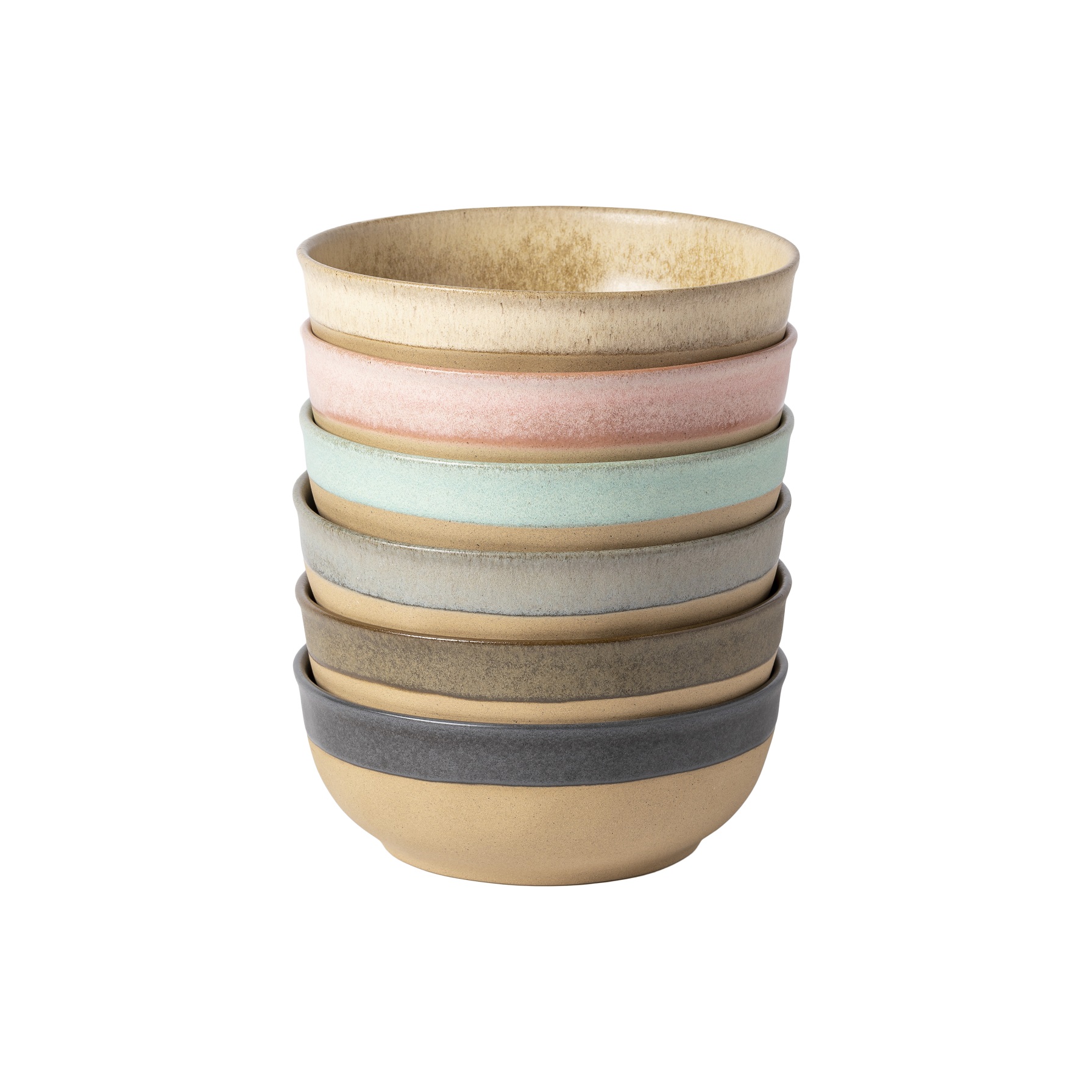 Arenito Multicolor Set  6 Poke Bowls 18cm Gift