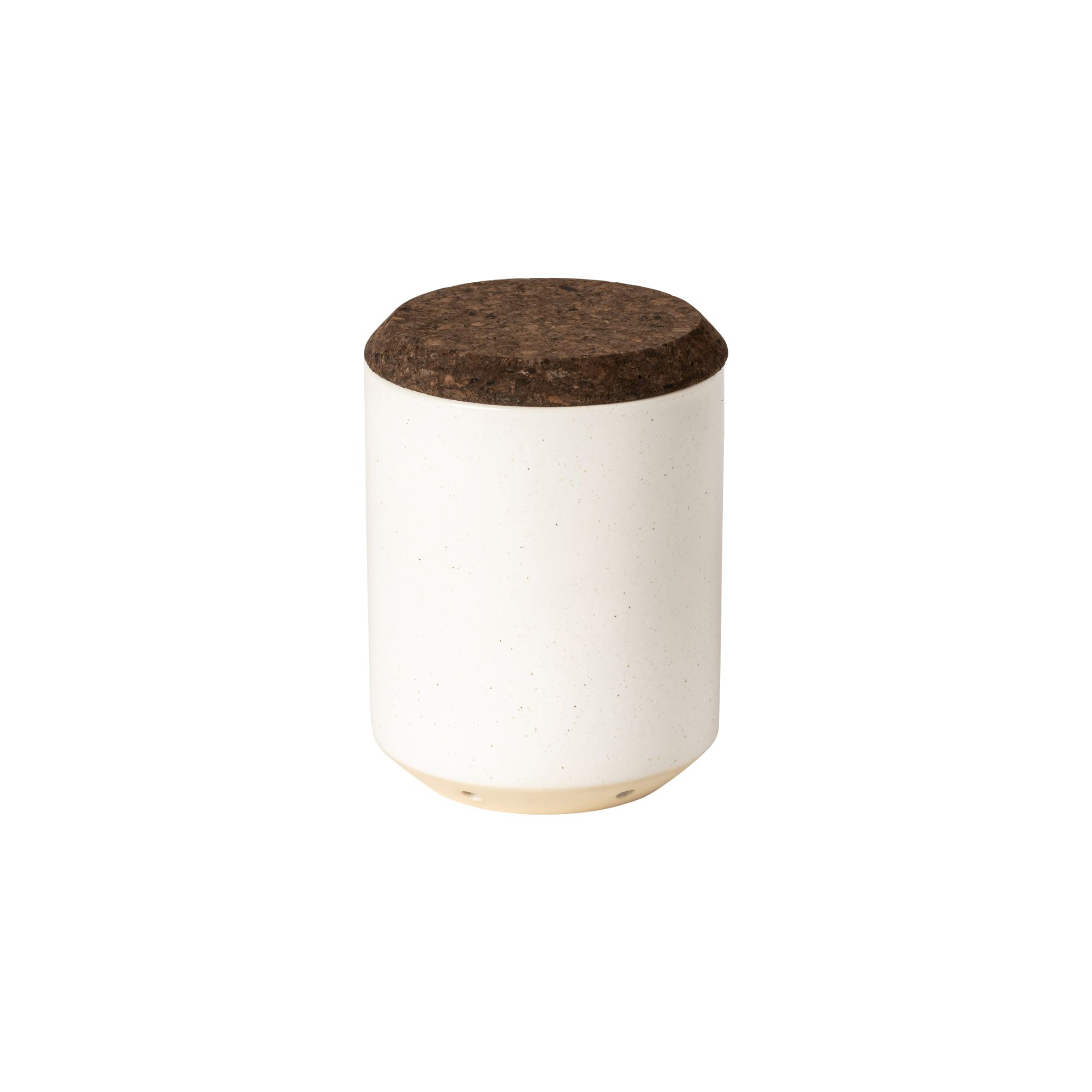 Modern Storage White Garlic Canister Cork Lid 14cm Gift