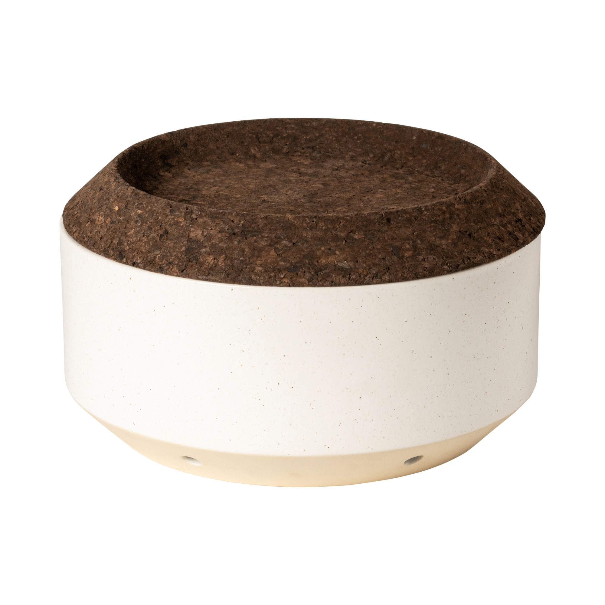 Modern Storage White Onion Canister  Cork Lid 28cm Gift