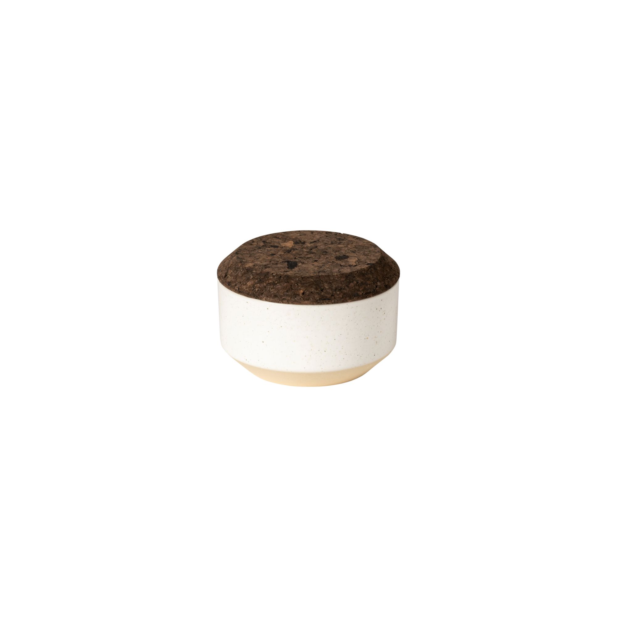 Modern Storage White Salt Cellar  Cork Lid 10cm Gift