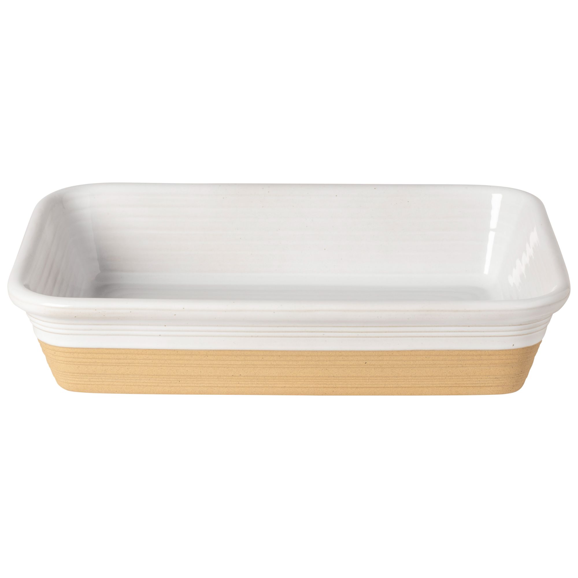 Scotia White Rectangular Baker 36cm Gift